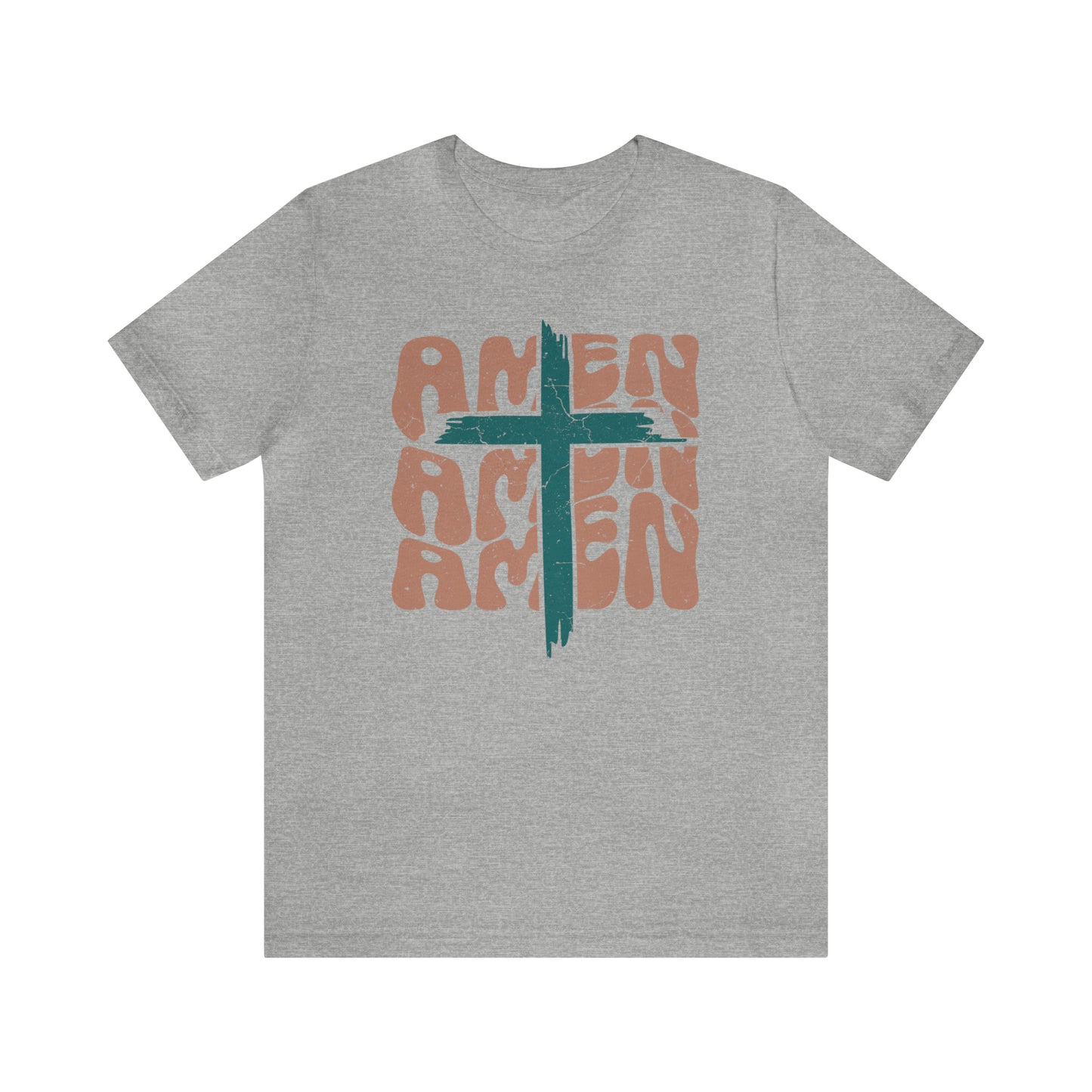 Amen Amen Amen with Cross Boho Color T-Shirt