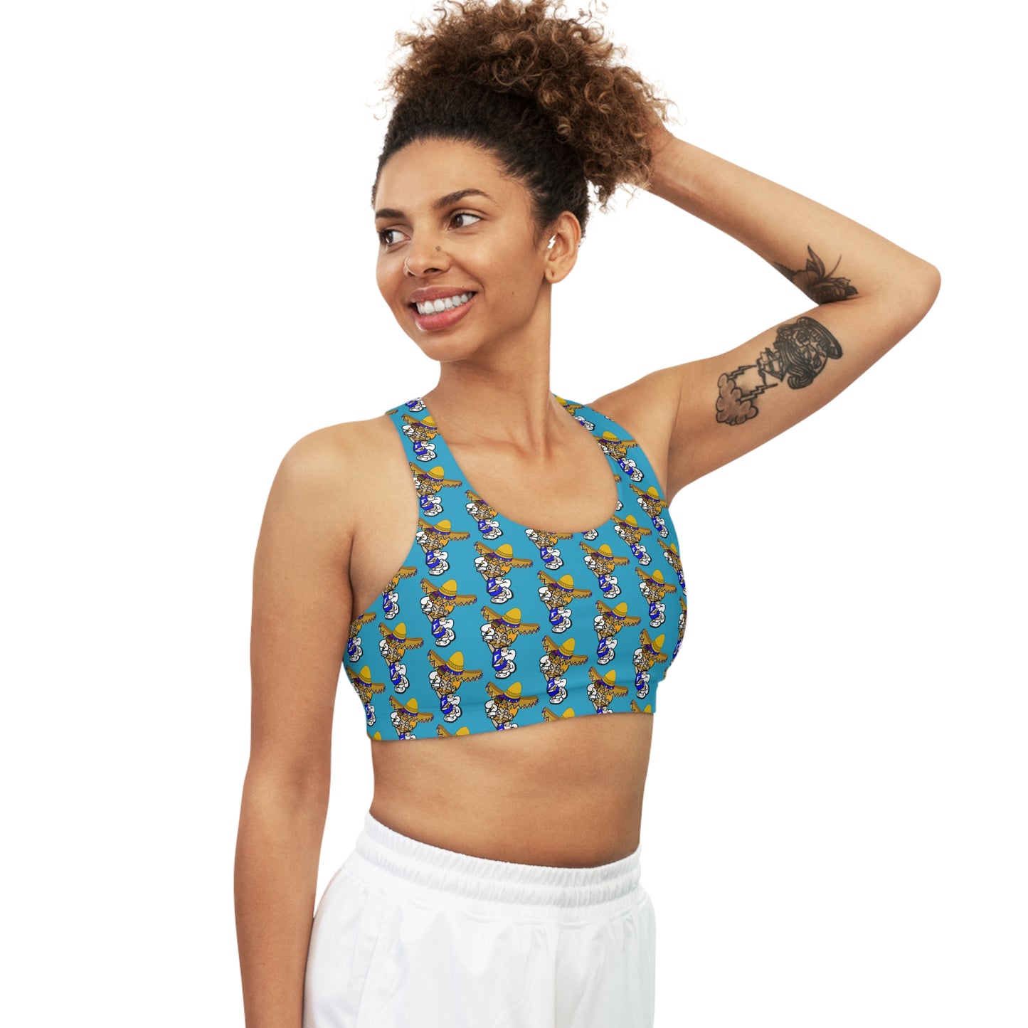 Sombrero Midget Seamless Sports Bra - Turquoise