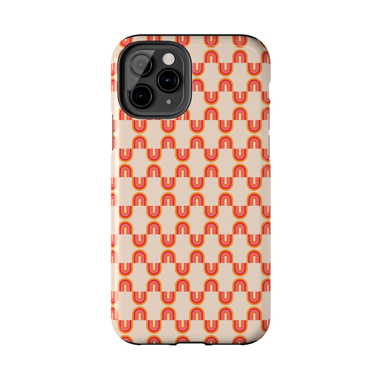 Retro Red Rainbow Pattern Tough Phone Cases