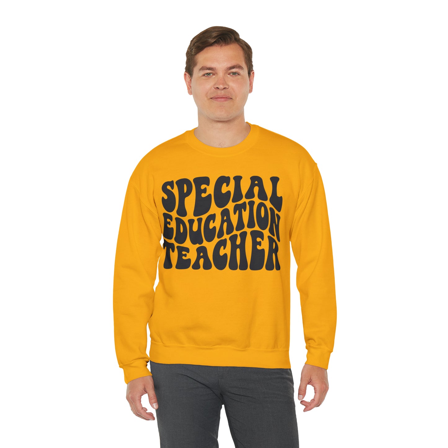 Special Education Teacher Black Logo Unisex Heavy Blend™ Crewneck Sweatshirt