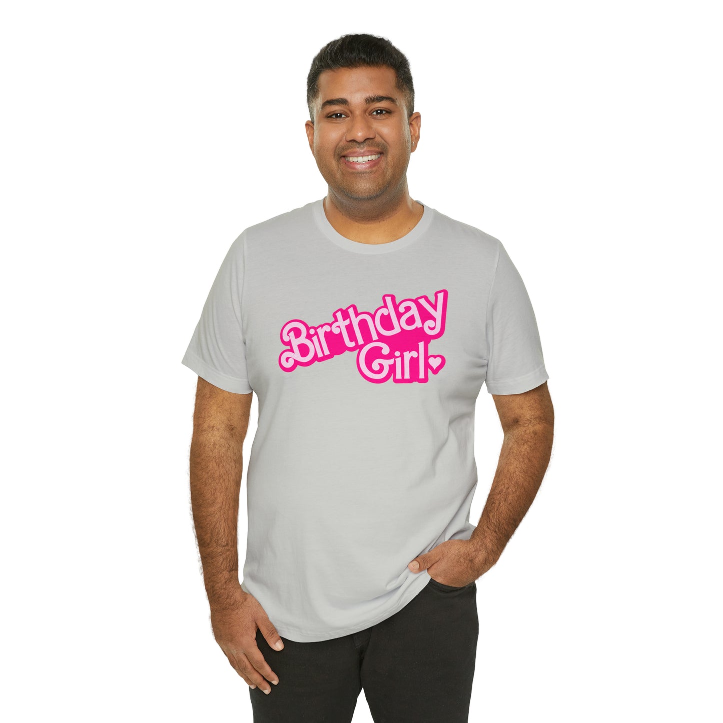 Birthday Girl Hot Pink Barbie Print T-Shirt -