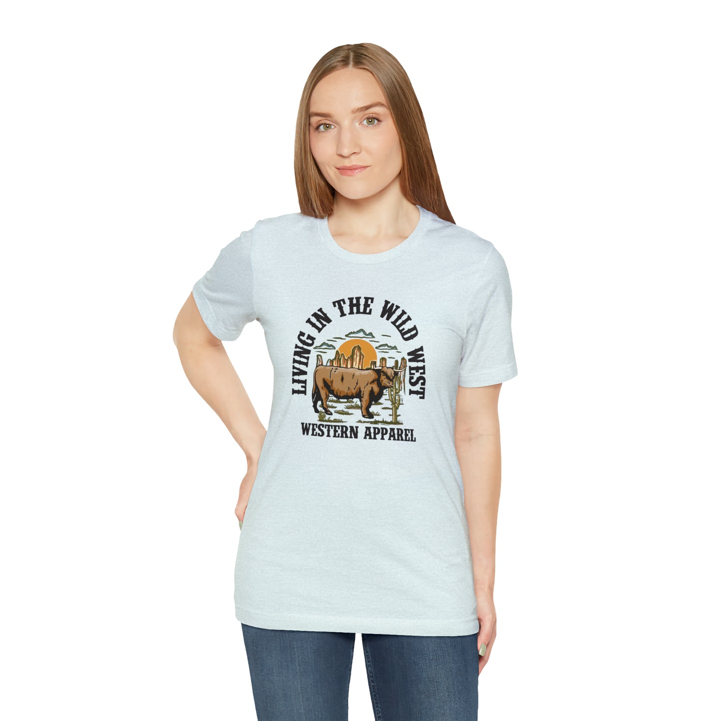 "Living in in the Wildwest" Unisex Jersey Short Sleeve Tee