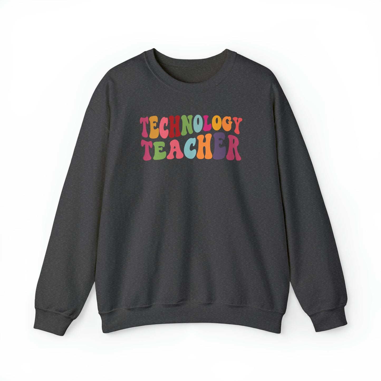 Multi-Colored Technology Teacher Lined Heavyweight Crewneck Sweatshirt