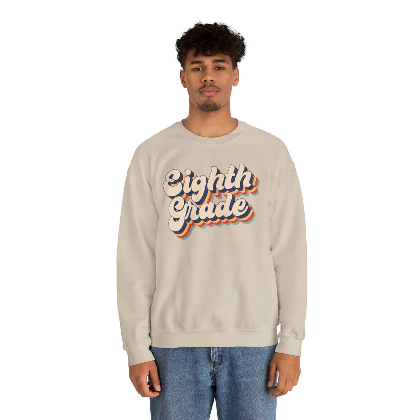 Retro Eighth Grade Unisex Heavy Blend™ Crewneck Sweatshirt