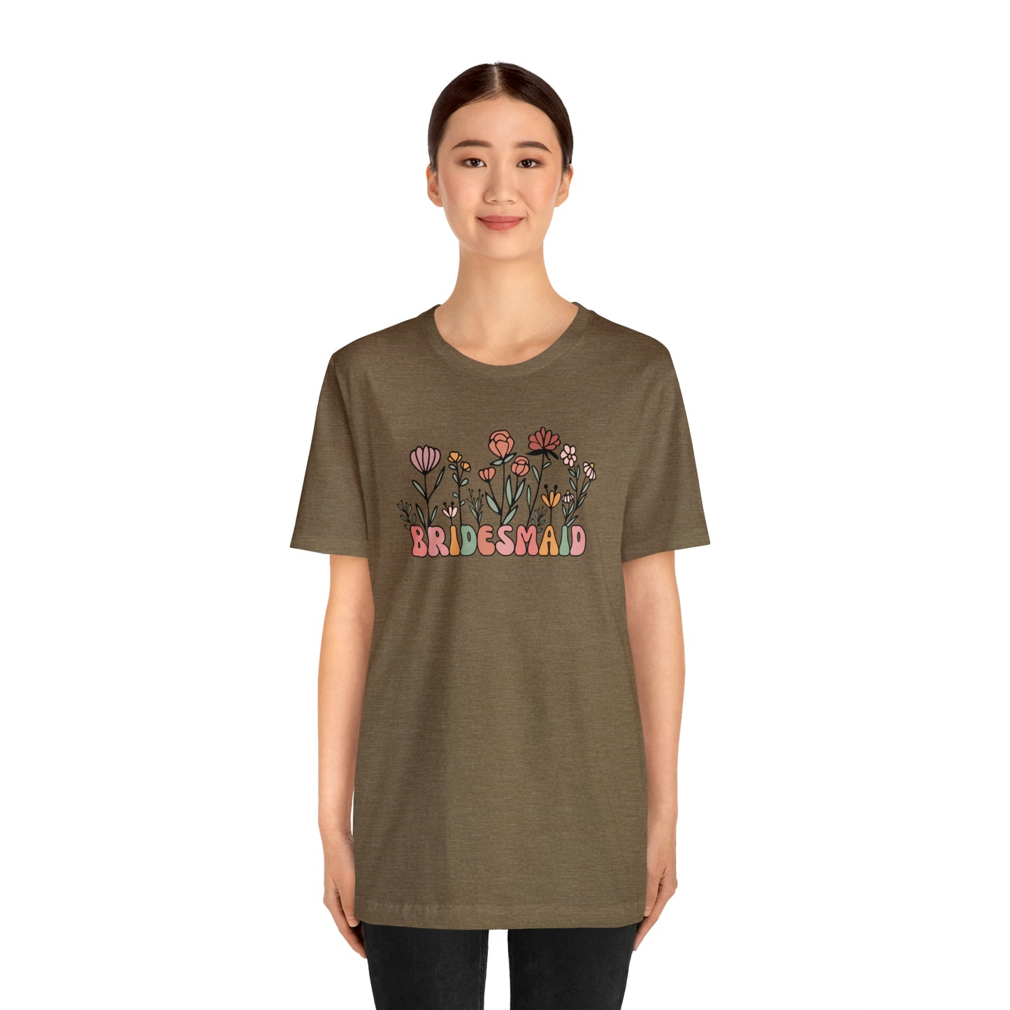 Boho Floral Bridesmaid T-Shirt