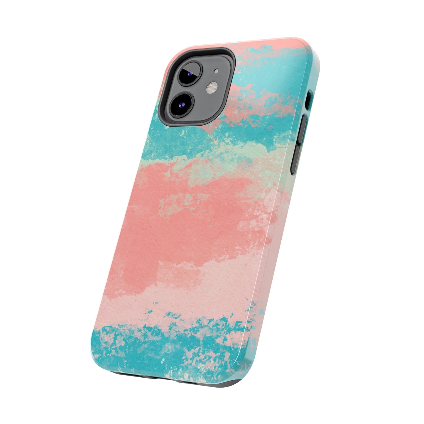 Pink and Turquoise Water Color Tough Phone Cases