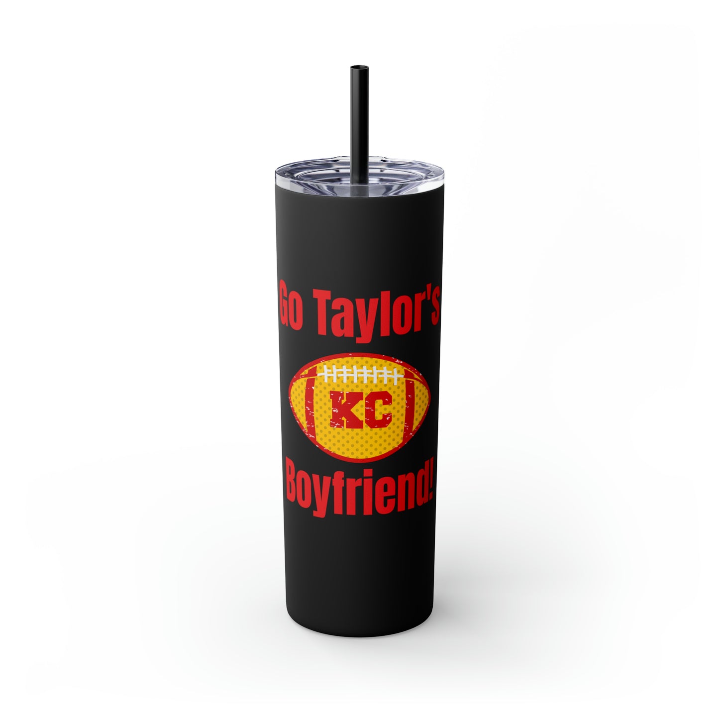 Go Taylor's Boyfriend Swift Kelce Football Skinny Tumbler with Straw, 20oz