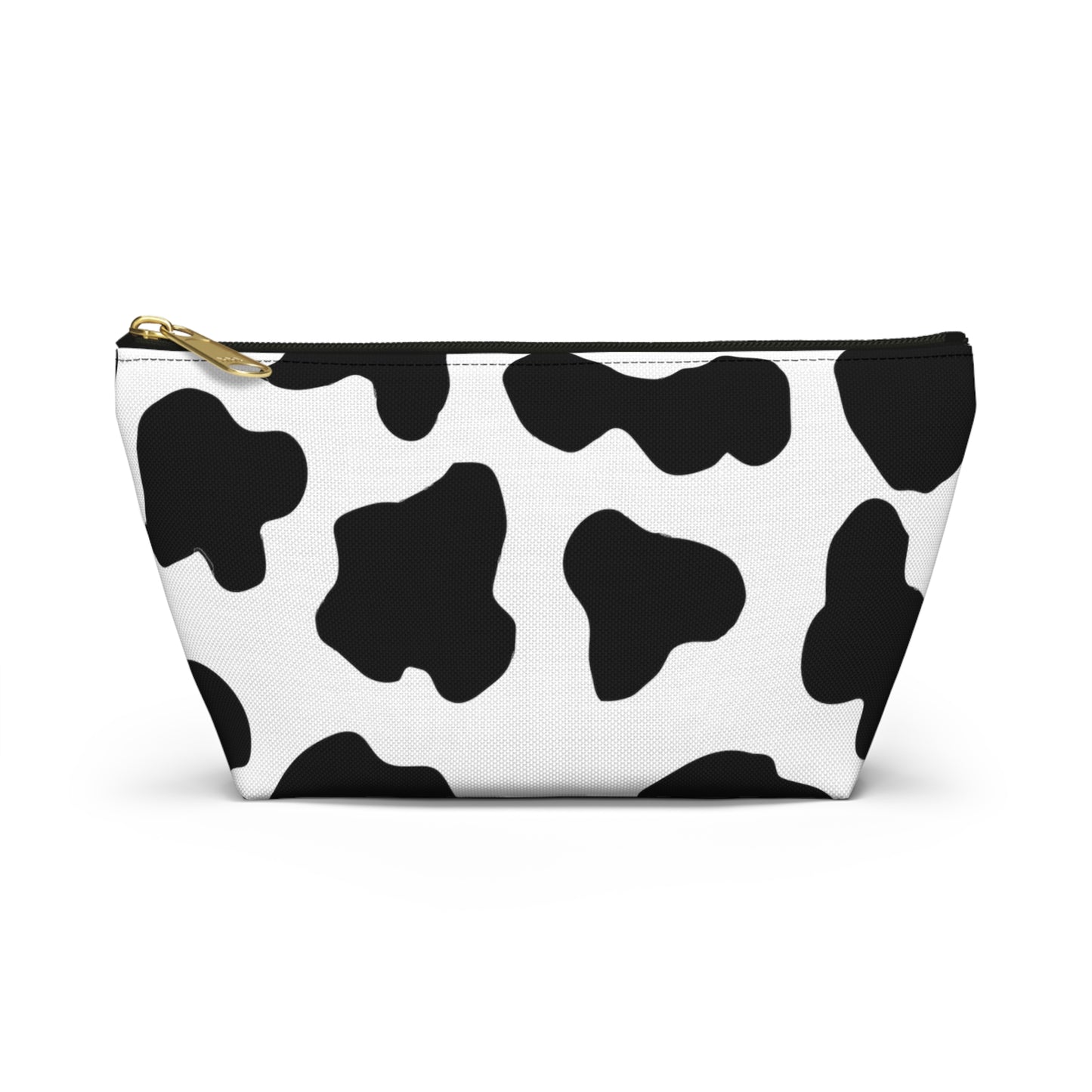 Country Black and White Cow Print Design Accessory Pouch w T-bottom