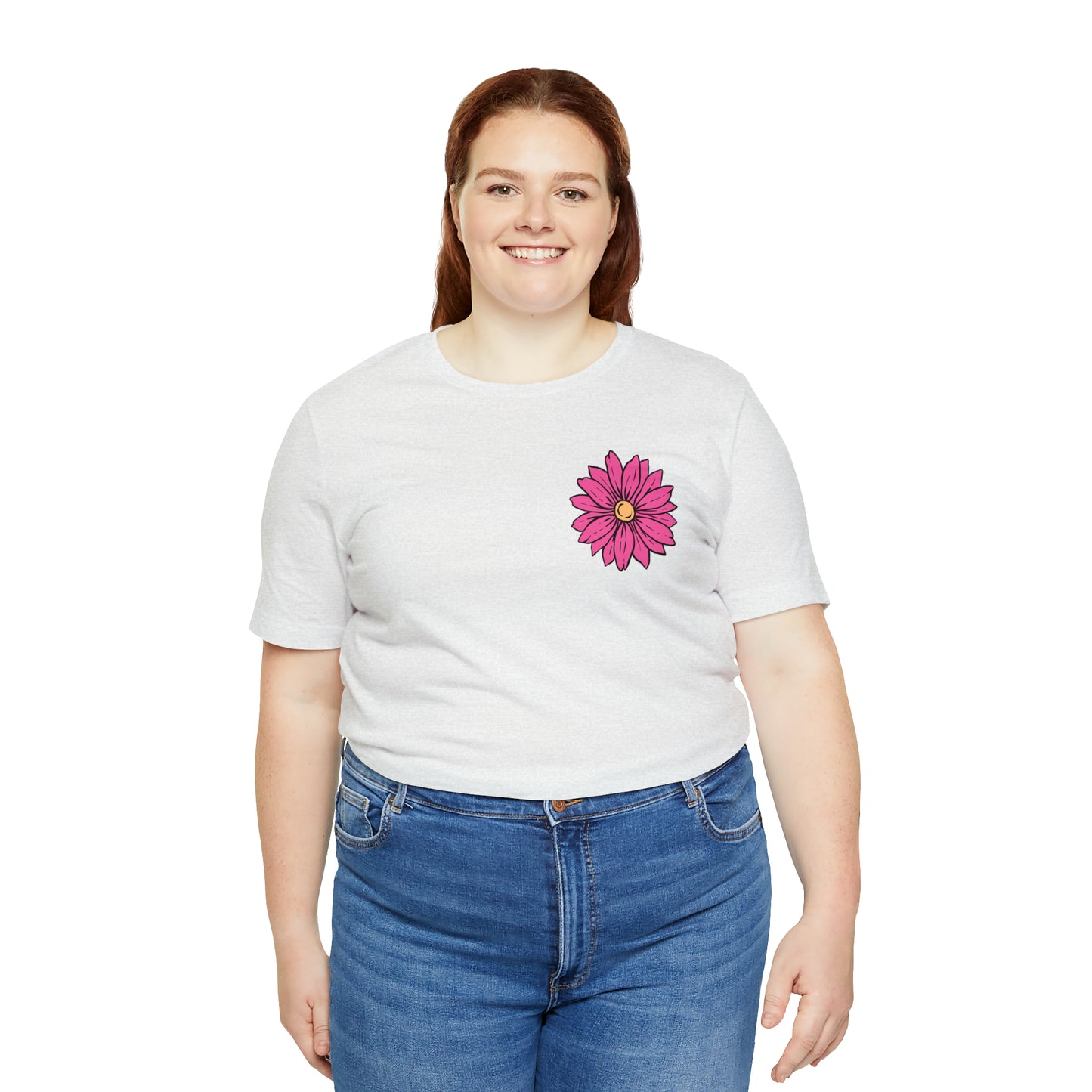 TWO SIDED Positive Energy T-Shirt (Flower on Front - Positive Energy on Back) Christian T-Shirt