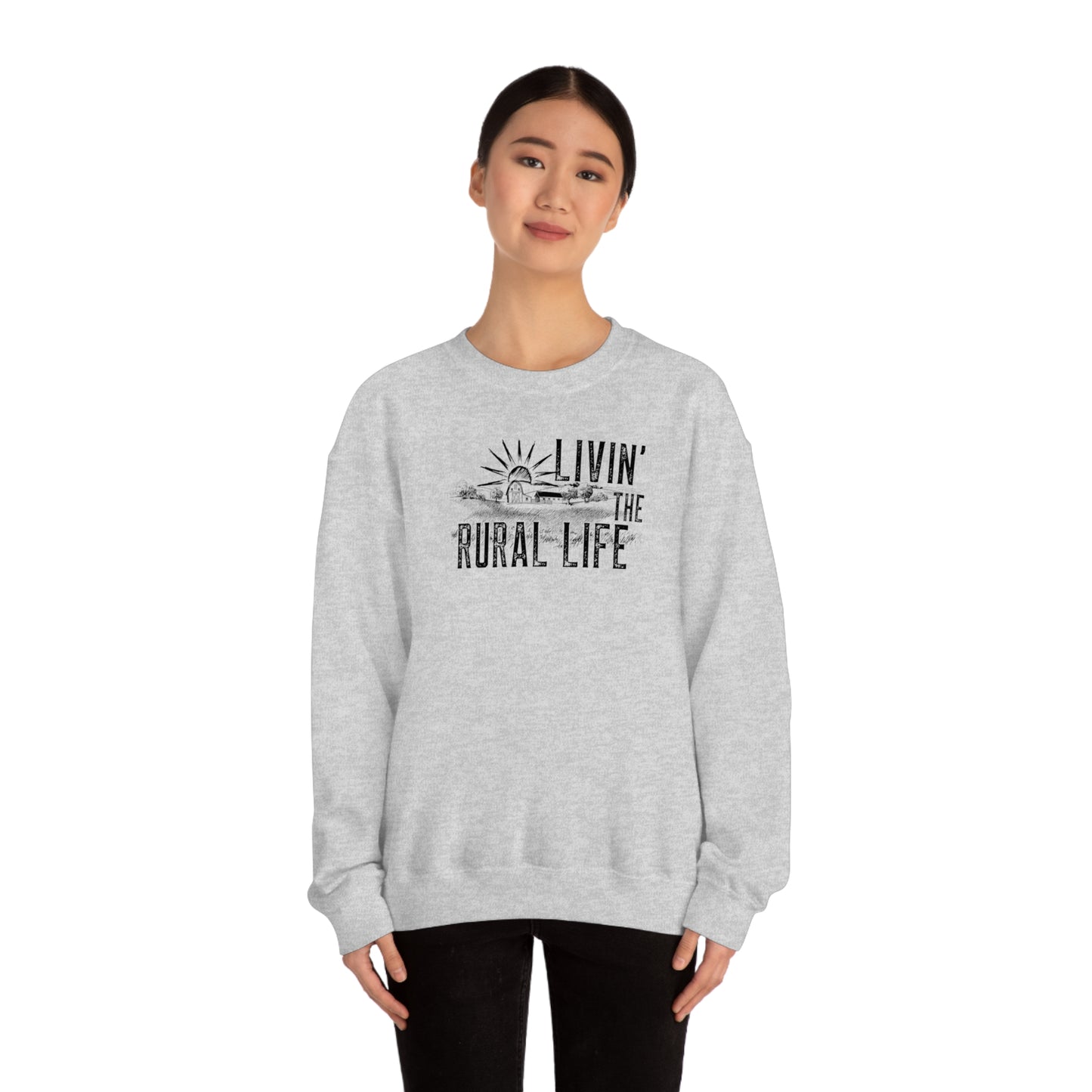 "Livin' the Rural Life" - Unisex Heavy Blend™ Crewneck Sweatshirt