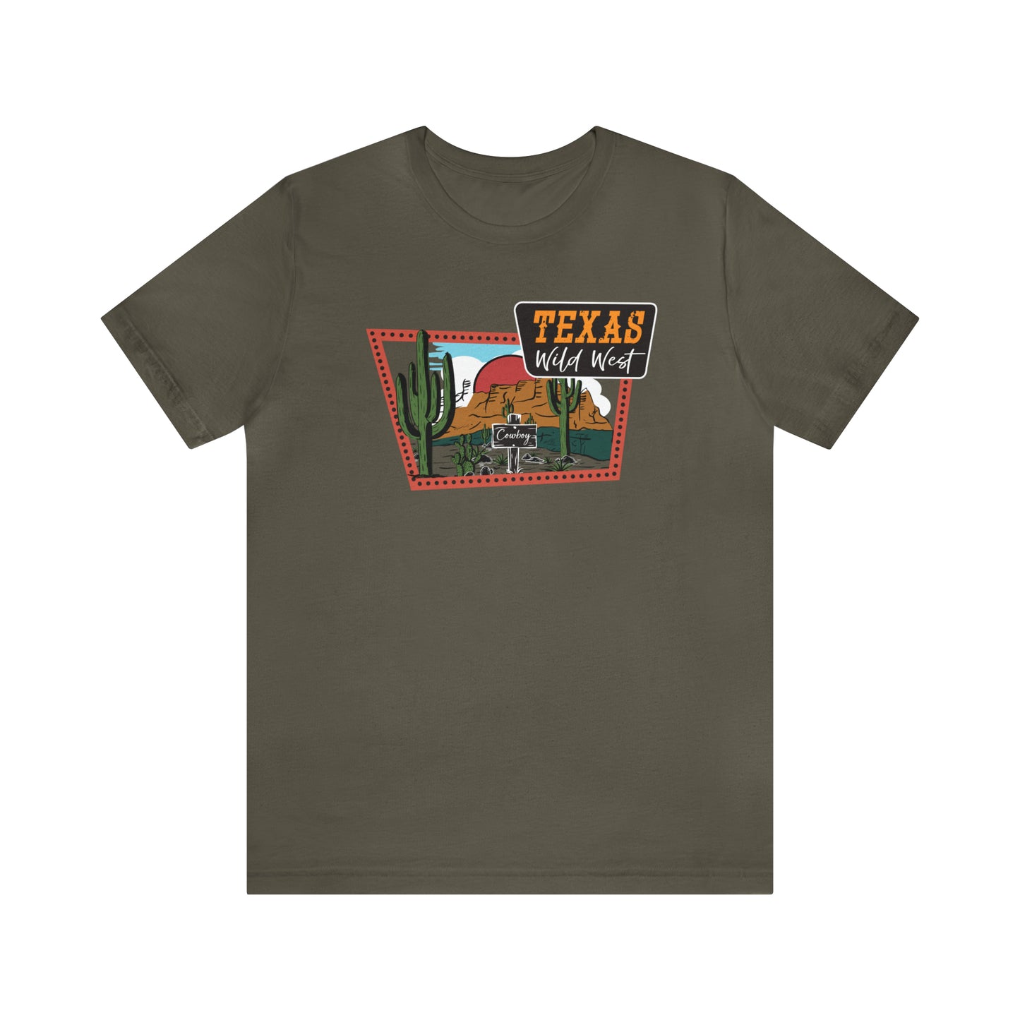 Texas Wild West Unisex Jersey Short Sleeve Tees