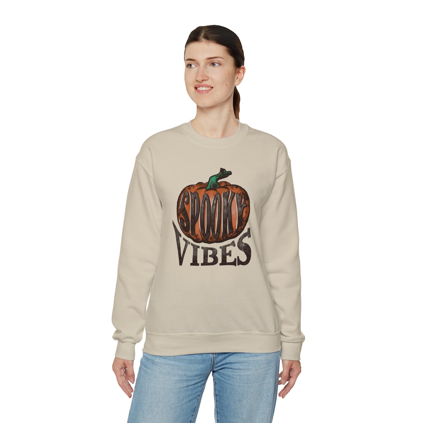 Spooky Vibes Fall Halloween Unisex Heavy Blend™ Crewneck Sweatshirt