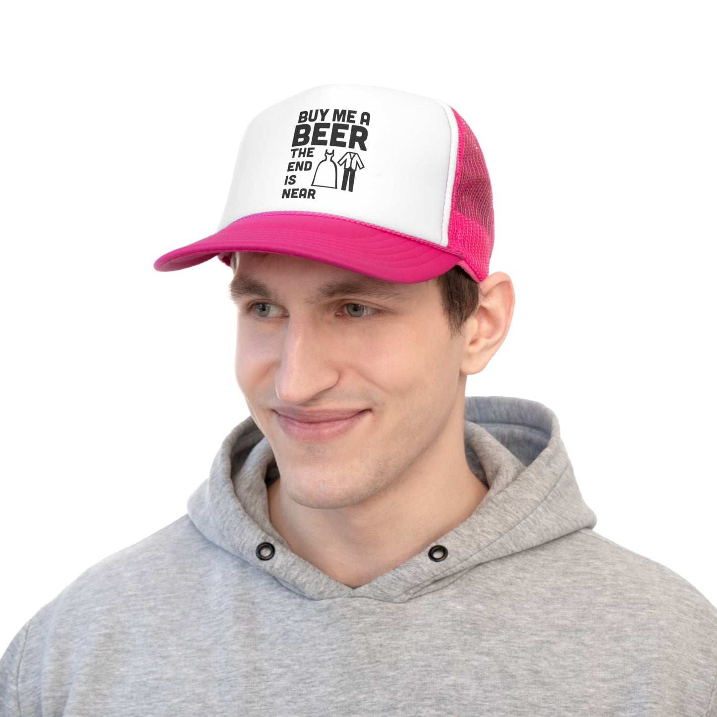 Buy Me A Beer the End is Near Tall Trucker Caps