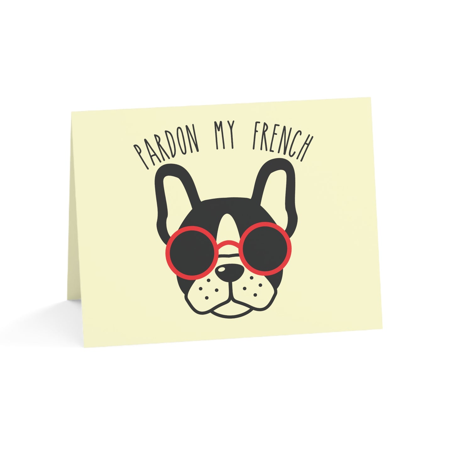 Pardon My Frenchie Dog Greeting Cards (1, 10, 30, and 50pcs)