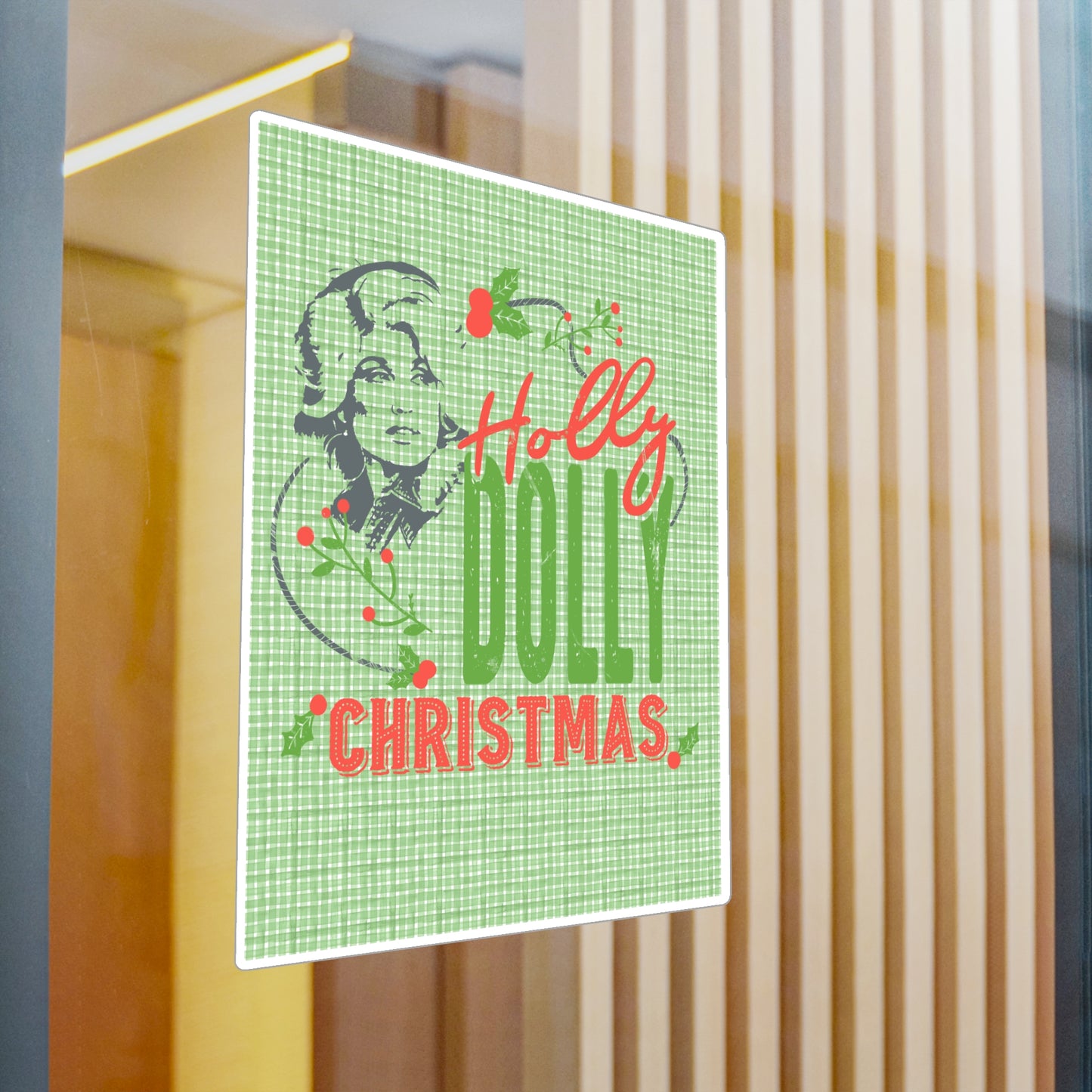 Holly Dolly Christmas Vinyl Decal/Sticker