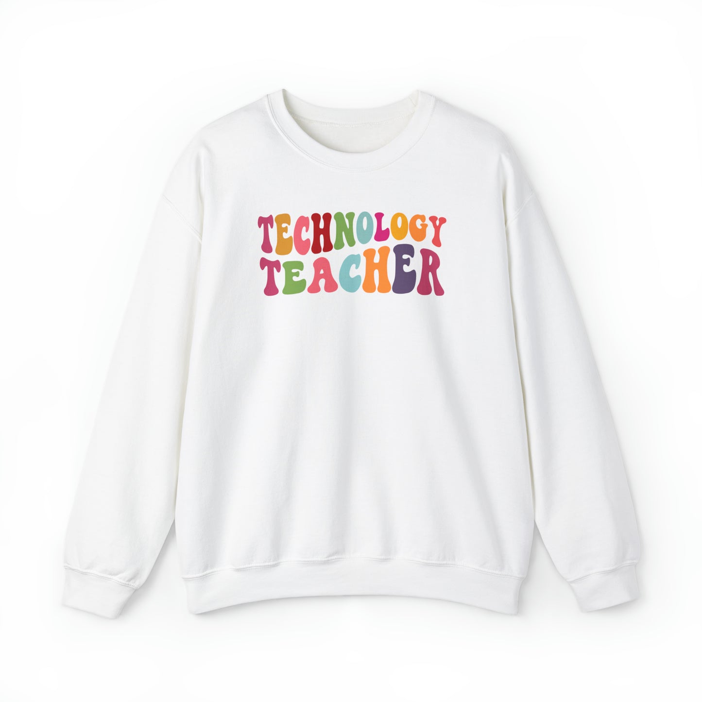 Multi-Colored Technology Teacher Lined Heavyweight Crewneck Sweatshirt