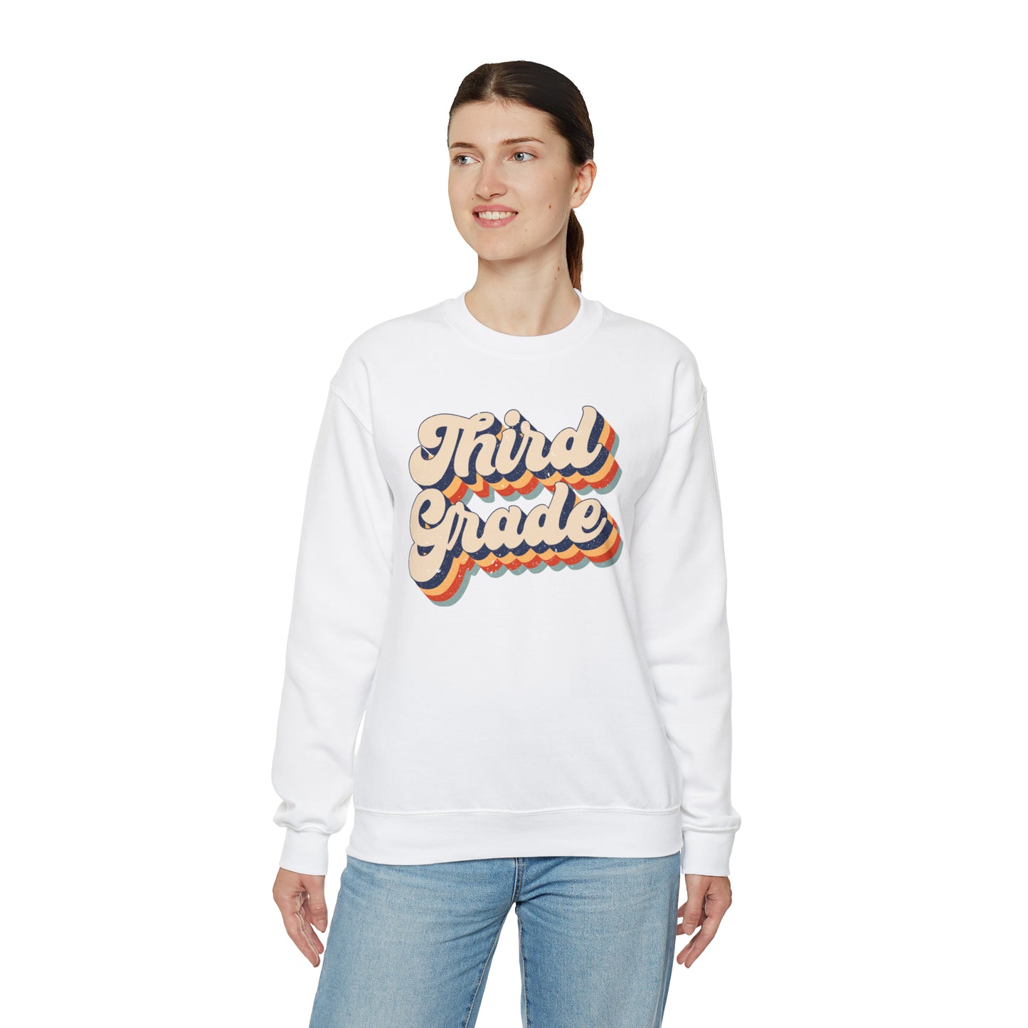 Retro Third Grade Unisex Heavy Blend™ Crewneck Sweatshirt