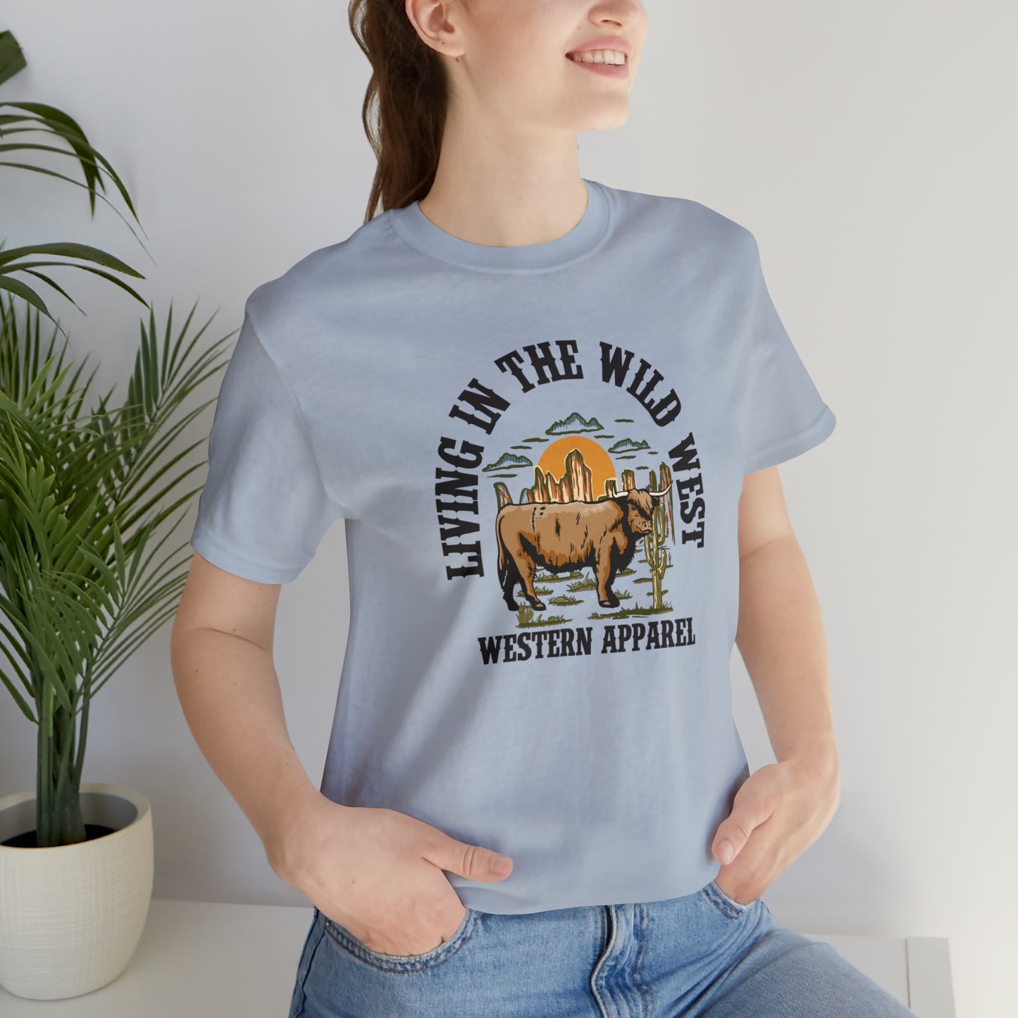 "Living in in the Wildwest" Unisex Jersey Short Sleeve Tee