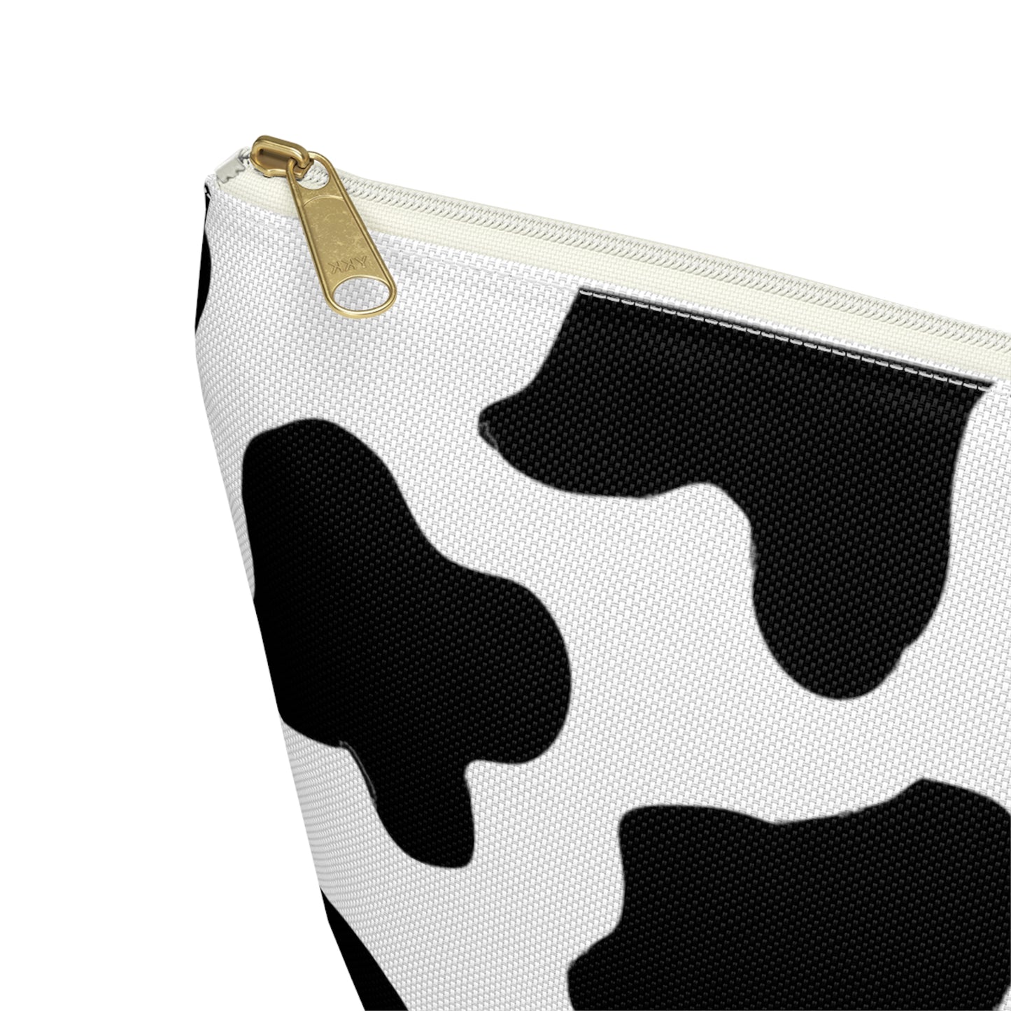 Country Black and White Cow Print Design Accessory Pouch w T-bottom