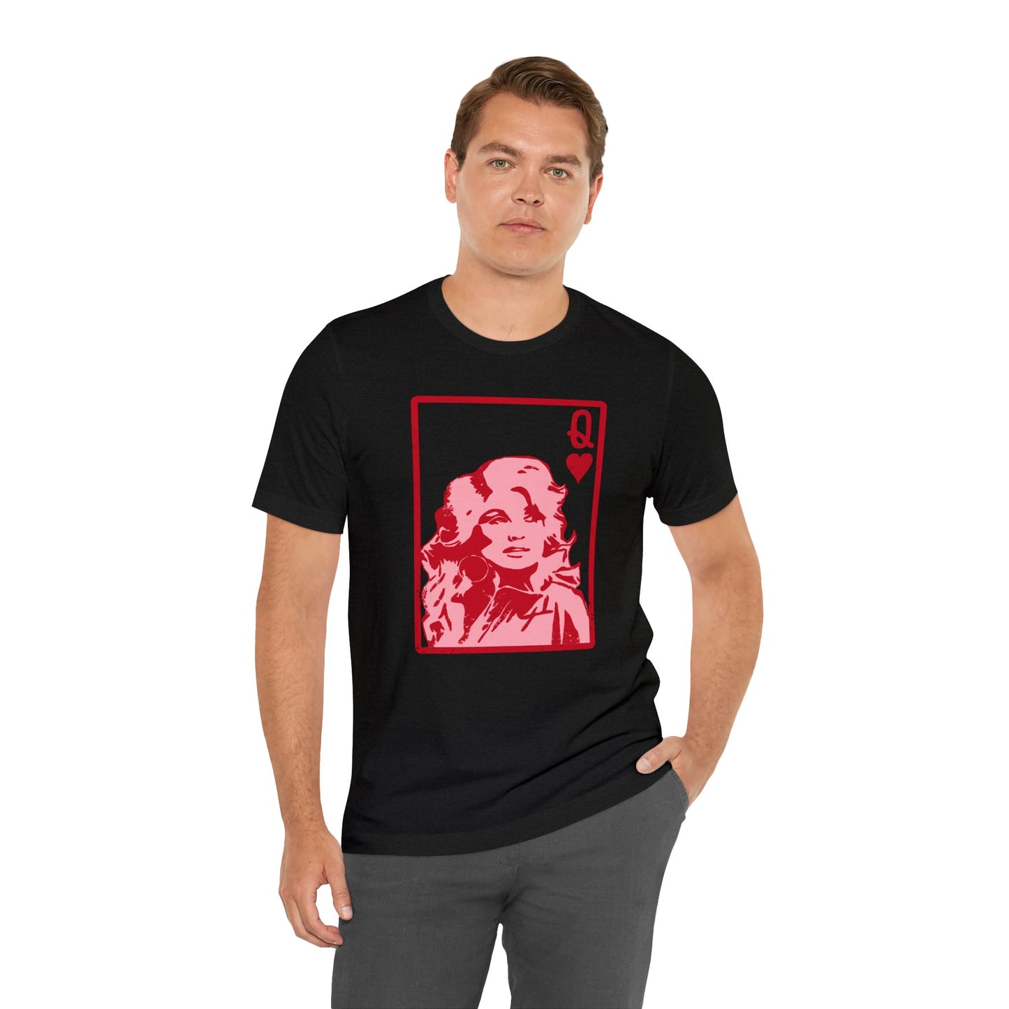 Dolly Queen of Hearts Valentine Bella Jersey Short Sleeve Tee (Unisex)