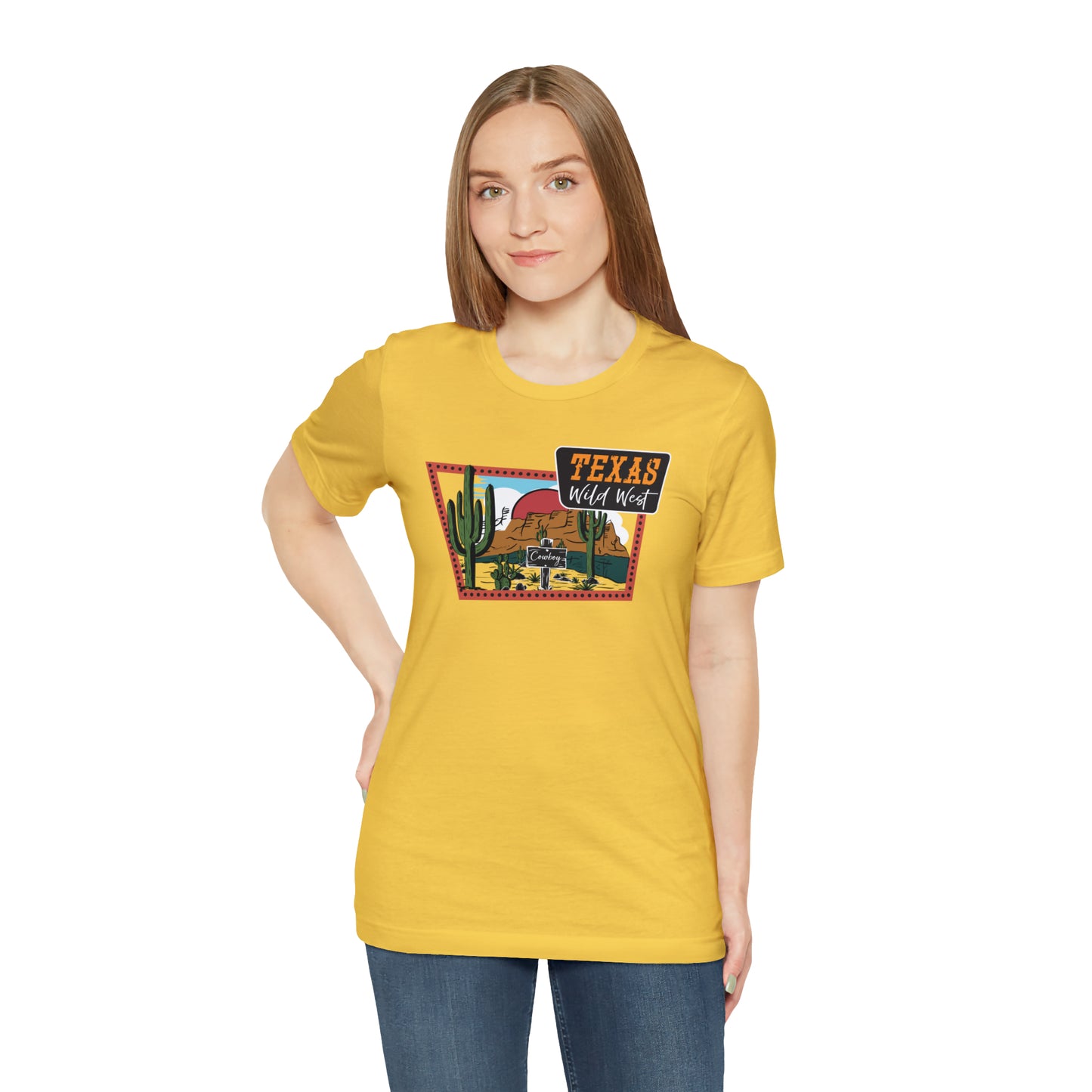 Texas Wild West Unisex Jersey Short Sleeve Tees