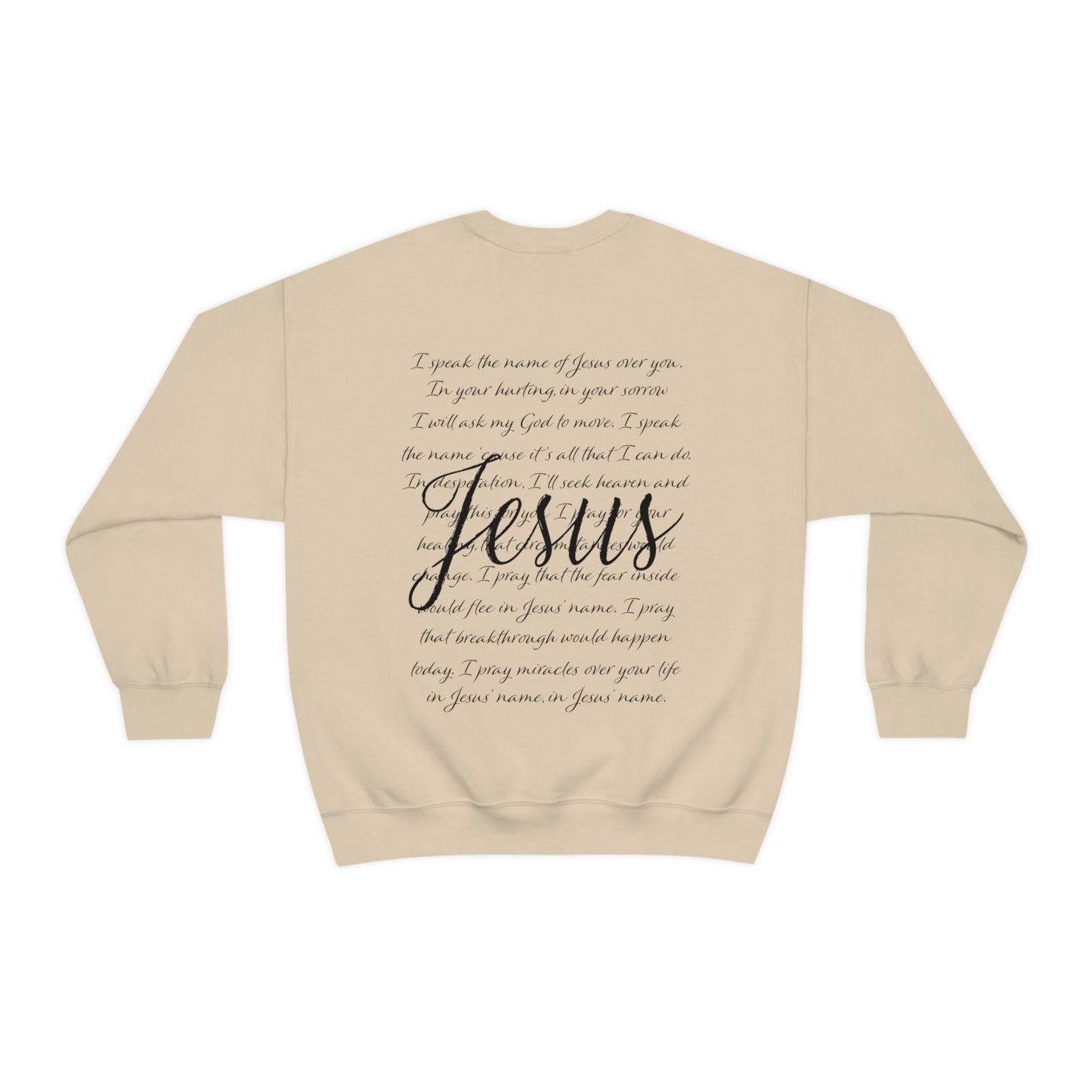 "Jesus Scripture" Front & Back Design - Unisex Heavy Blend™ Crewneck Sweatshirt