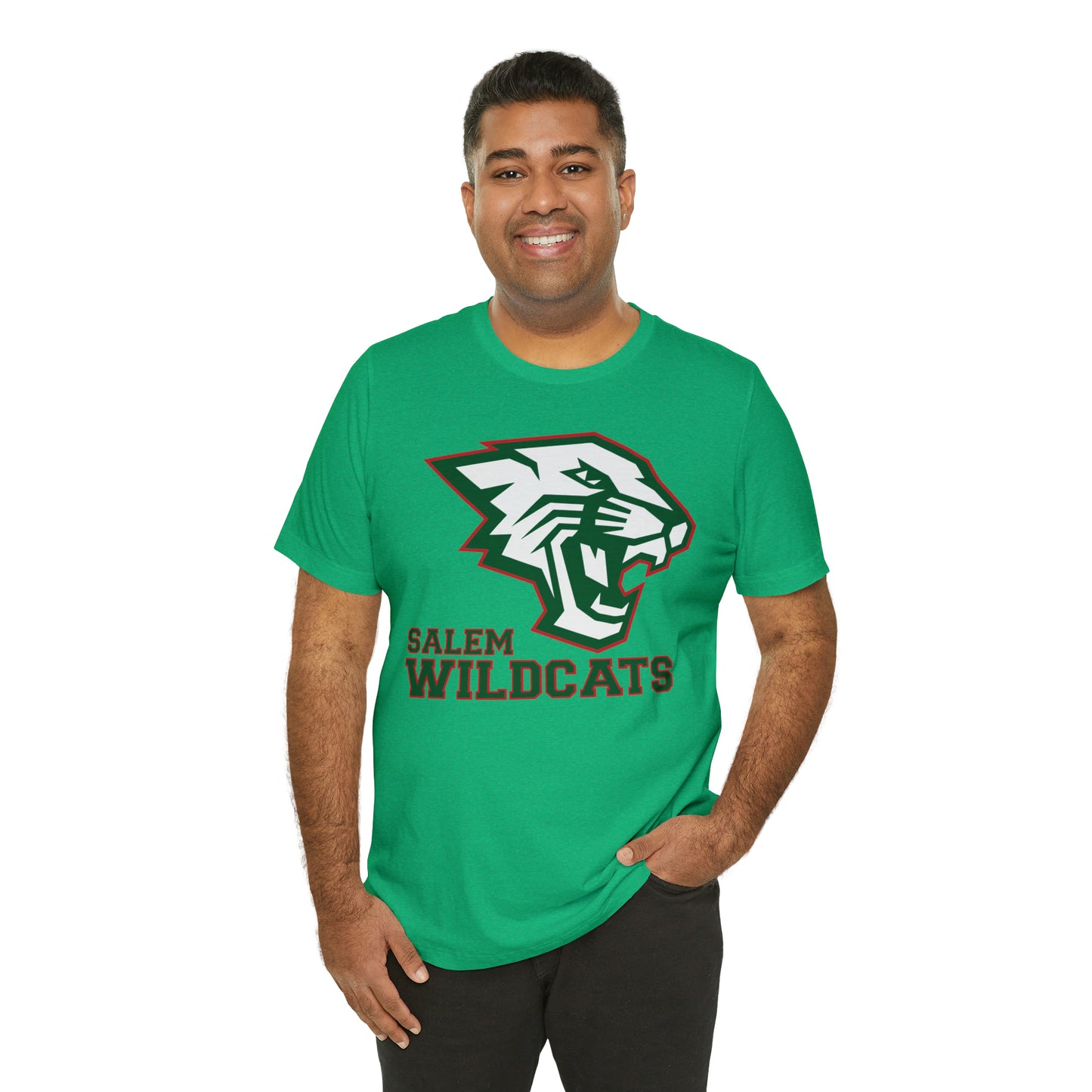 Salem Wildcats Jersey Short Sleeve Tee - Green Print