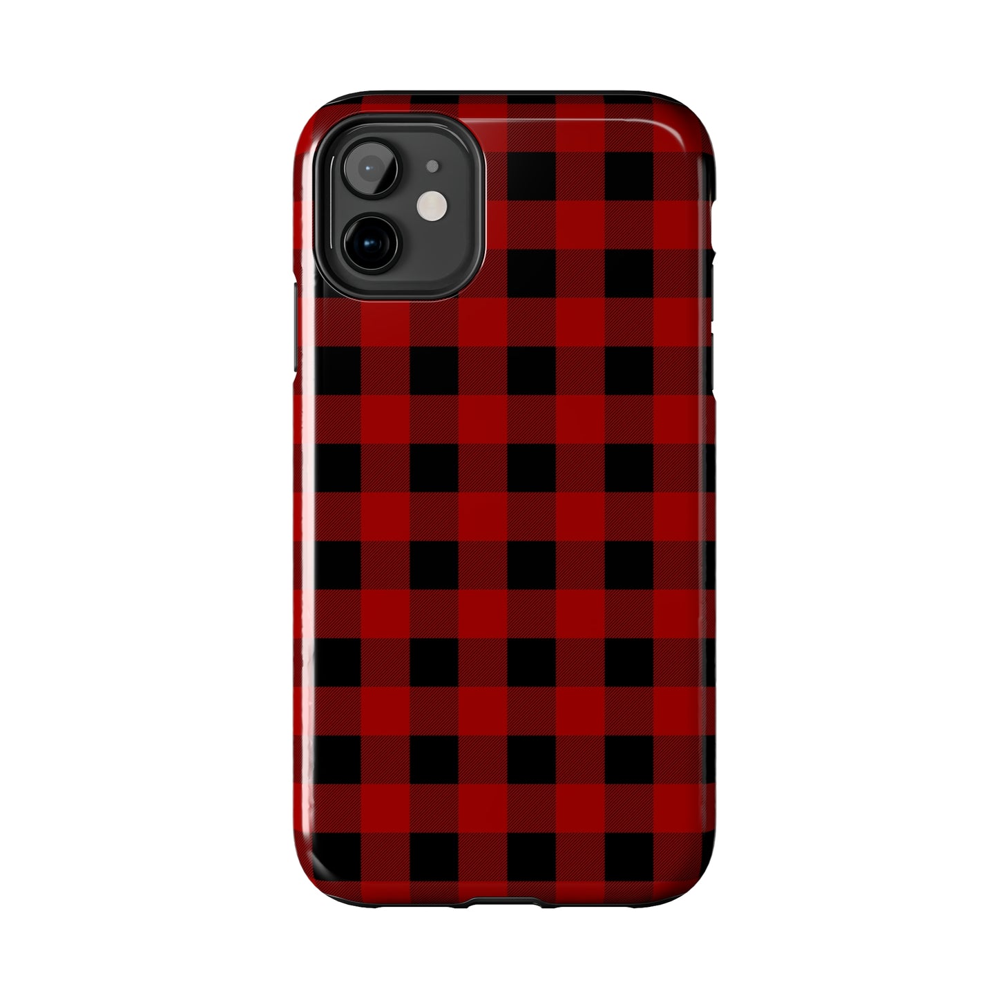 Red and Black Plaid Tough Phone Cases