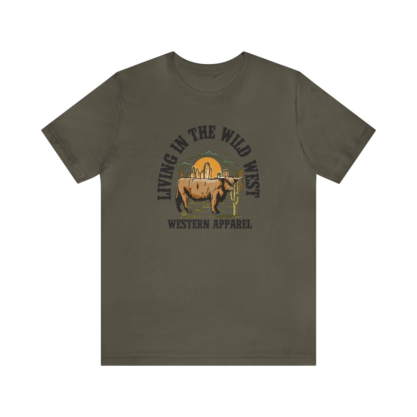 "Living in in the Wildwest" Unisex Jersey Short Sleeve Tee