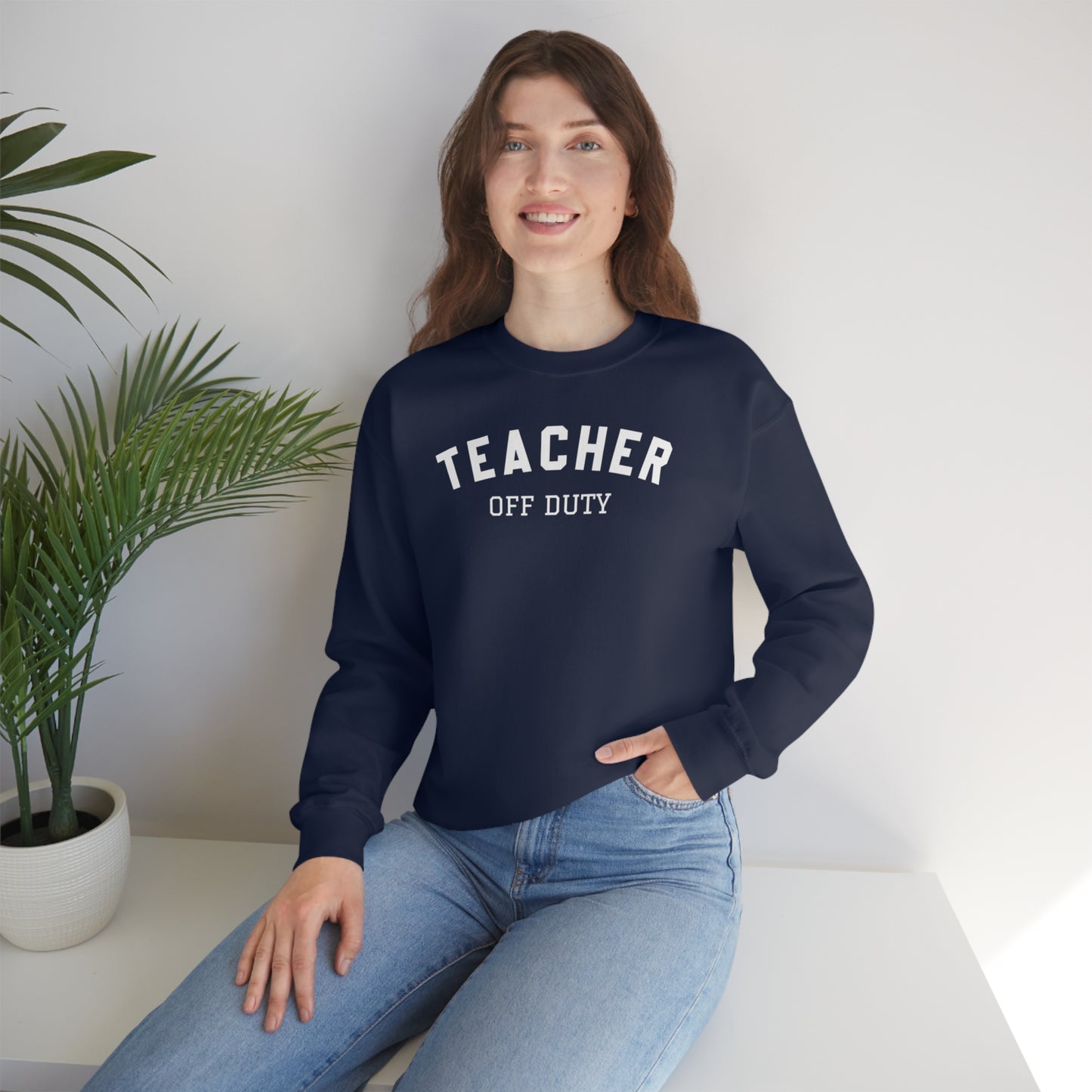 "Teacher Off-Duty" - Unisex Heavy Blend™ Crewneck Sweatshirt