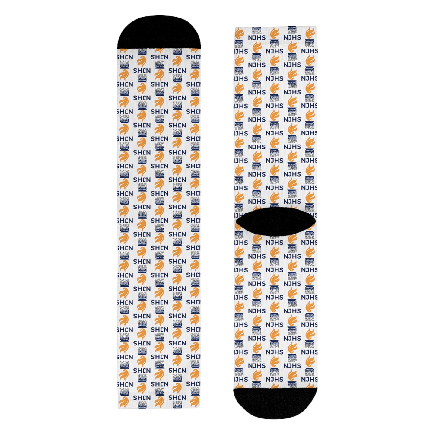 NJHS Torch LogoSublimation Crew Socks (EU) - White