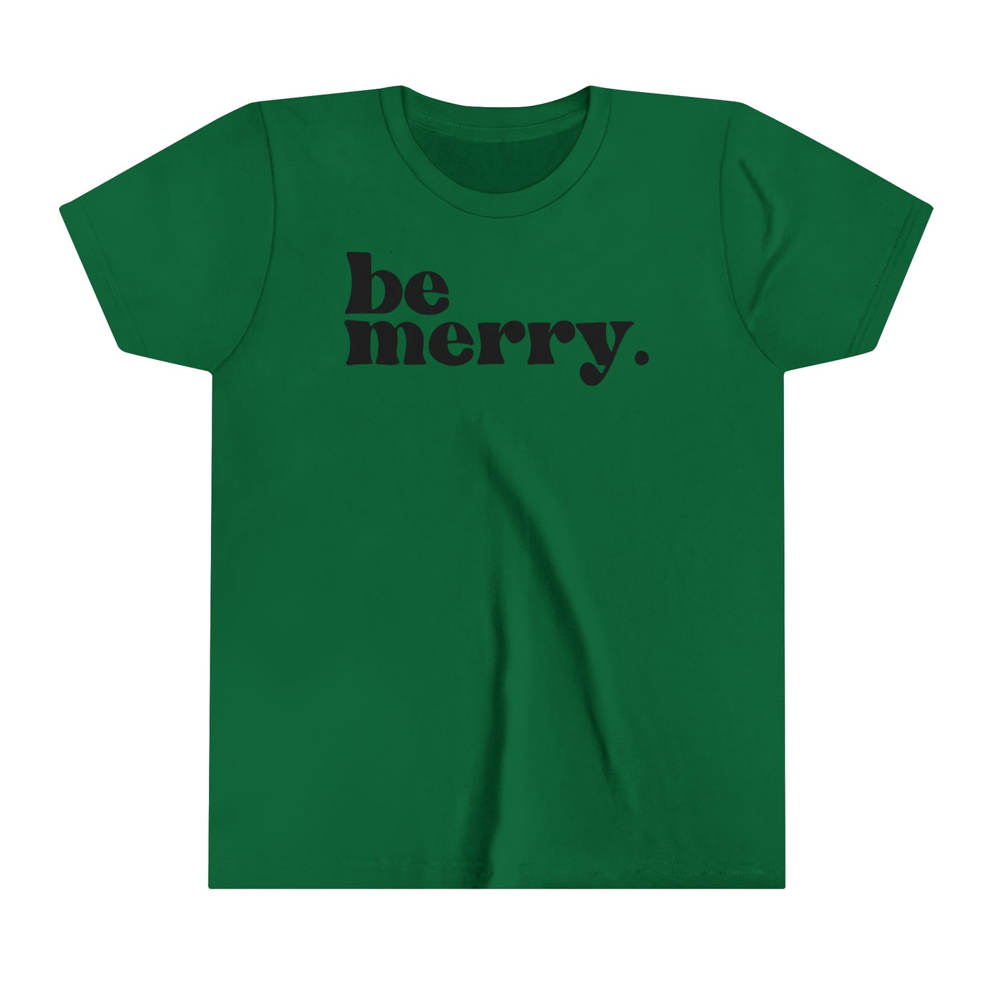 YOUTH - Be Merry Christmas/ Holiday Youth Short Sleeve Tee