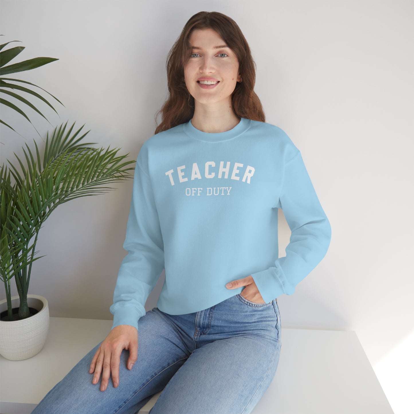 "Teacher Off-Duty" - Unisex Heavy Blend™ Crewneck Sweatshirt