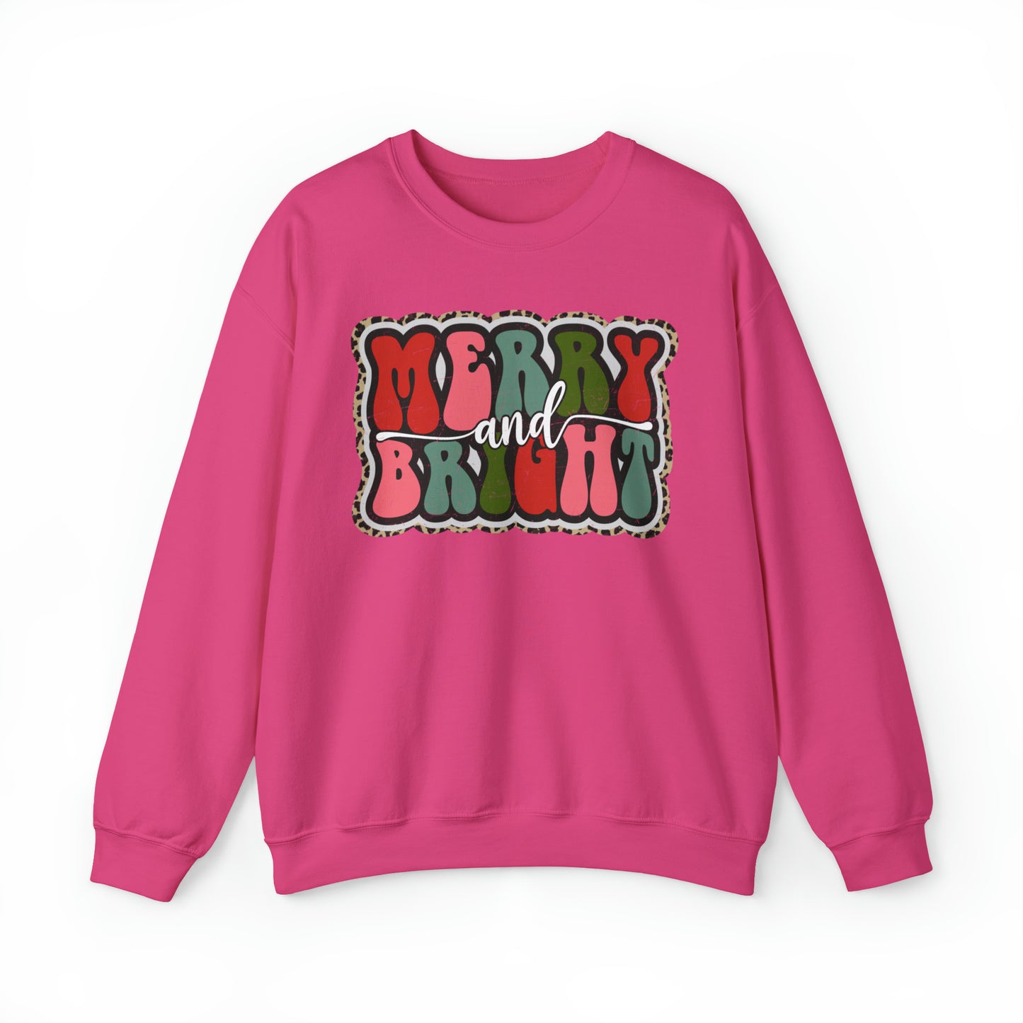 Merry and Bright Christmas Unisex Heavy Blend™ Crewneck Sweatshirt