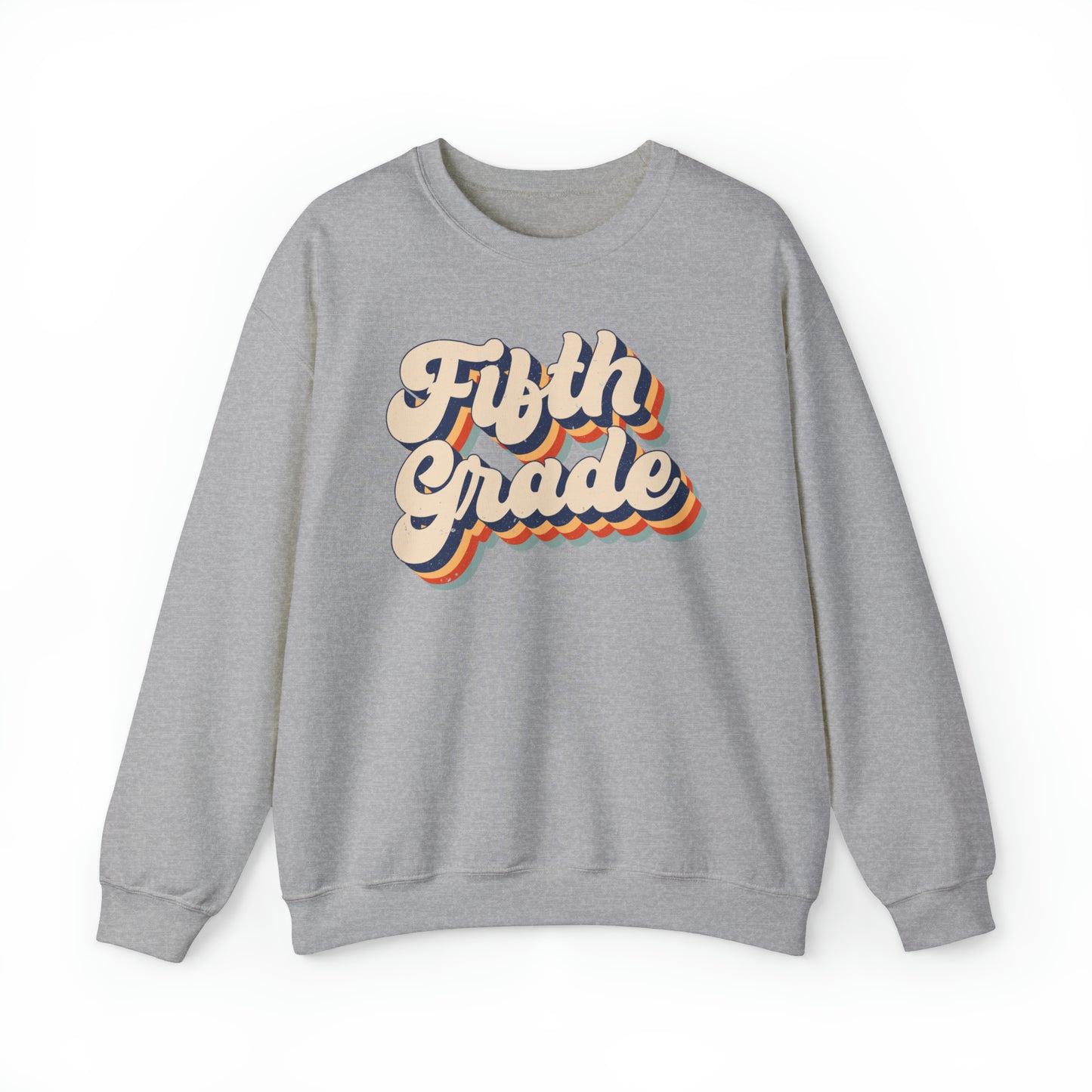 Retro Fifth Grade Unisex Heavy Blend™ Crewneck Sweatshirt