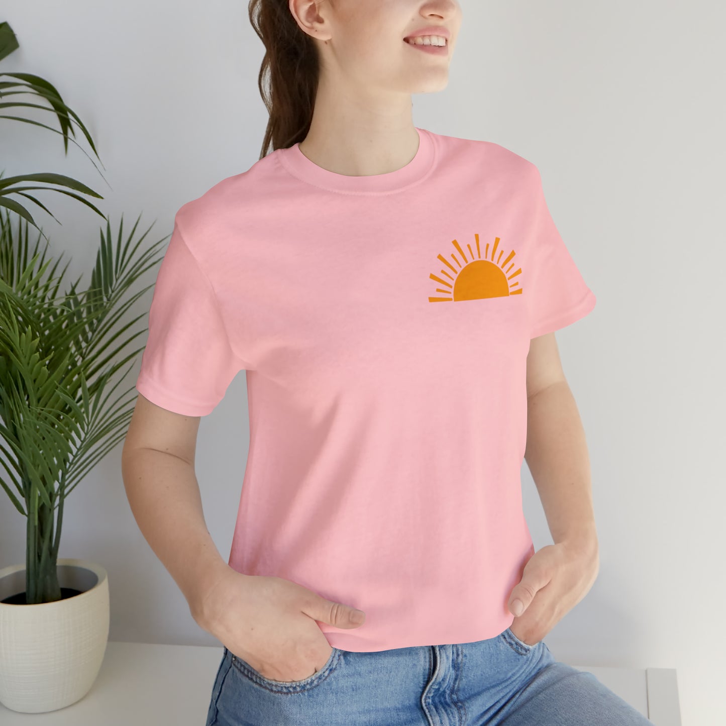 "Sunshine on My Mind"  (Front and Back Design)  Unisex Jersey Short Sleeve Tee