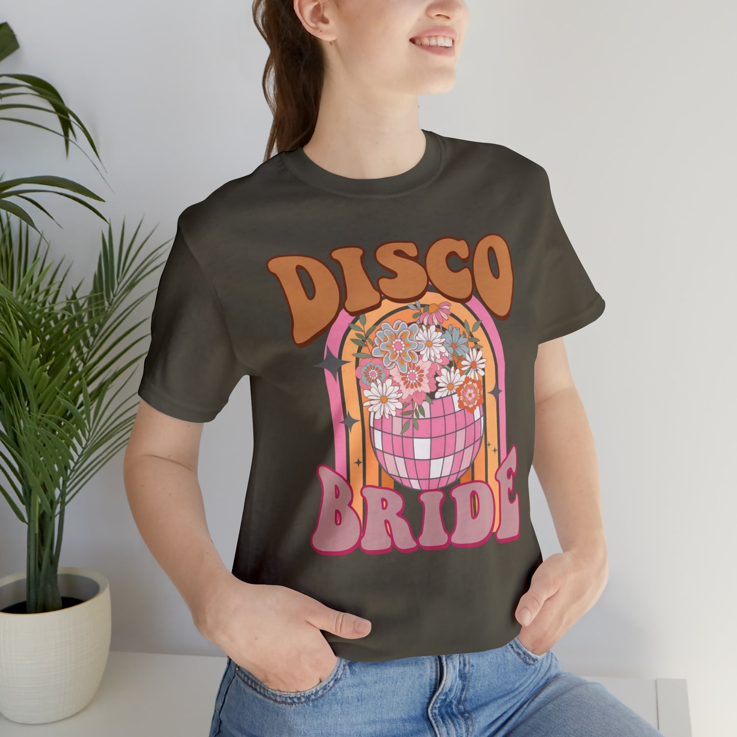 Retro Disco Bride Mirror Ball T-Shirt