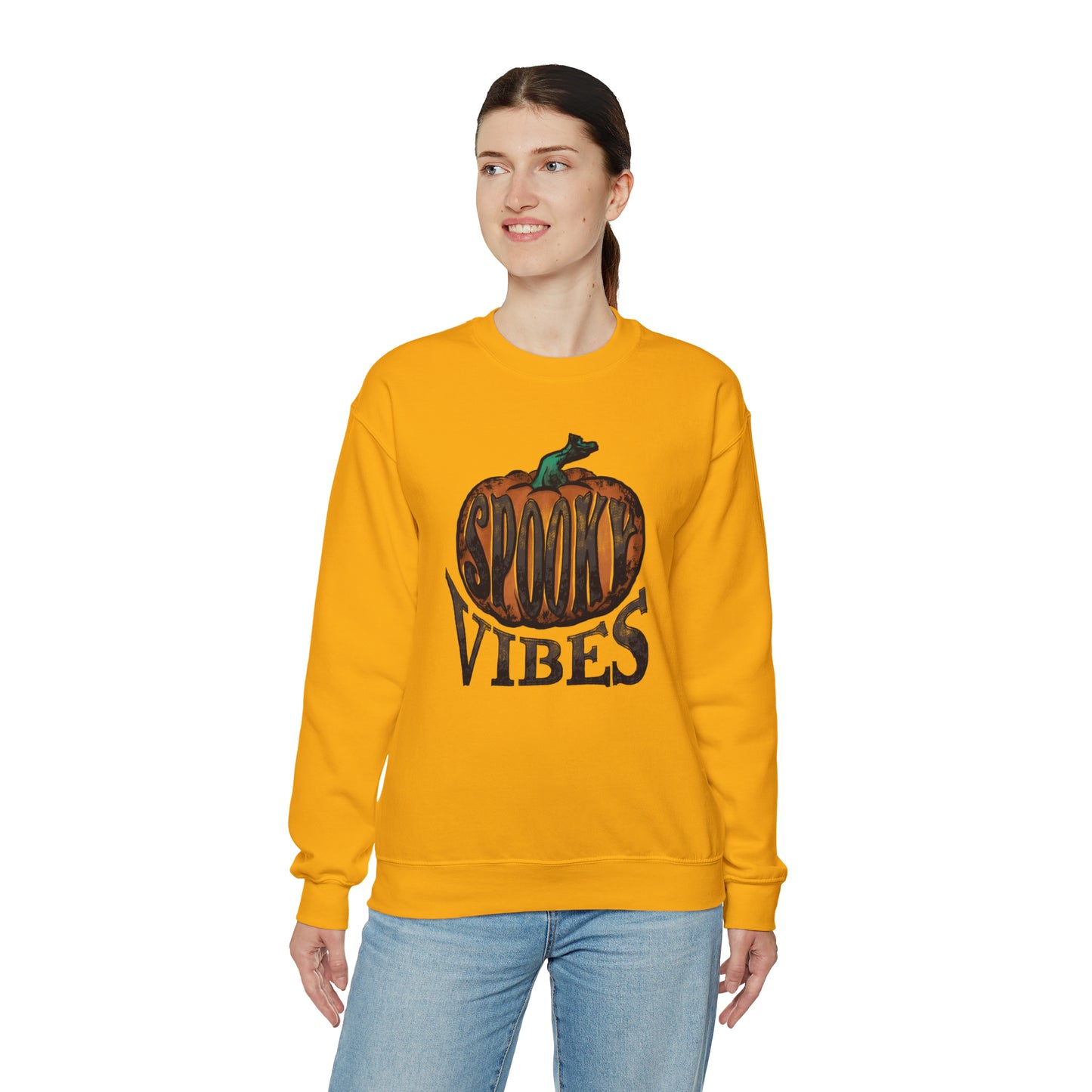 Spooky Vibes Fall Halloween Unisex Heavy Blend™ Crewneck Sweatshirt