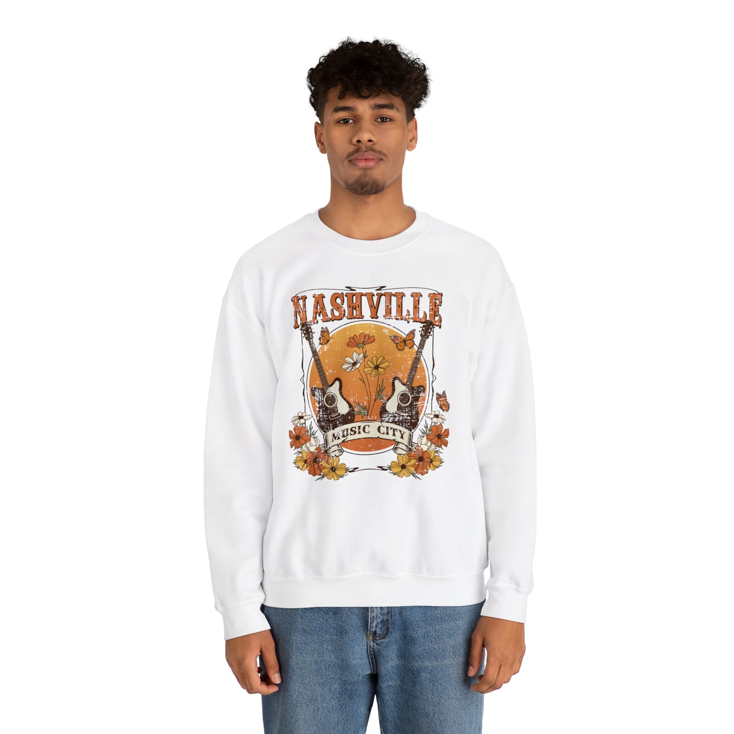 Nashville Music City Heavy Blend™ Crewneck Sweatshirt