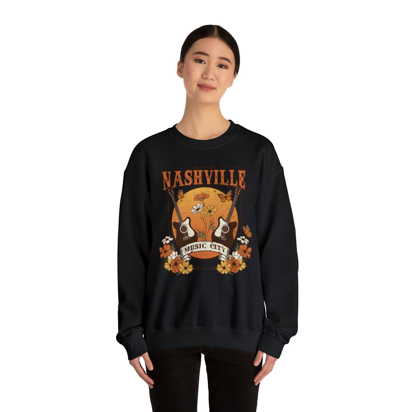 Nashville Music City Heavy Blend™ Crewneck Sweatshirt