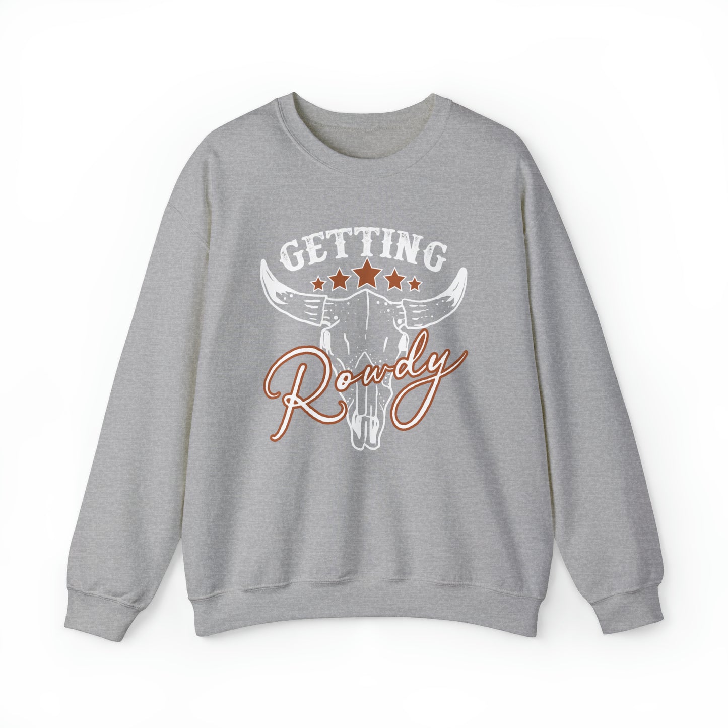 Vintage Getting Rowdy Party/ Bridesmaid/ Groomsman Unisex Heavy Blend™ Crewneck Sweatshirt - White Ink