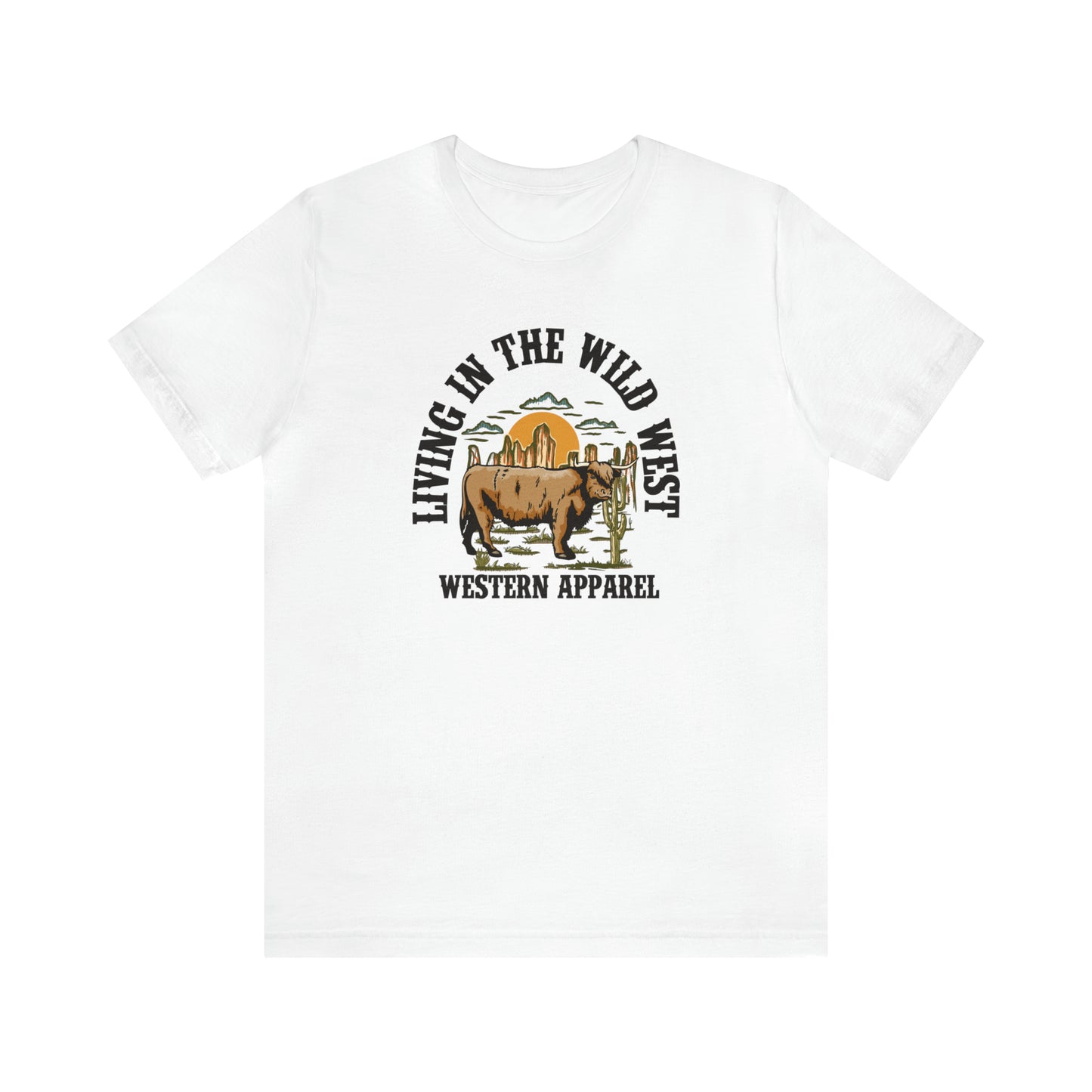 "Living in in the Wildwest" Unisex Jersey Short Sleeve Tee