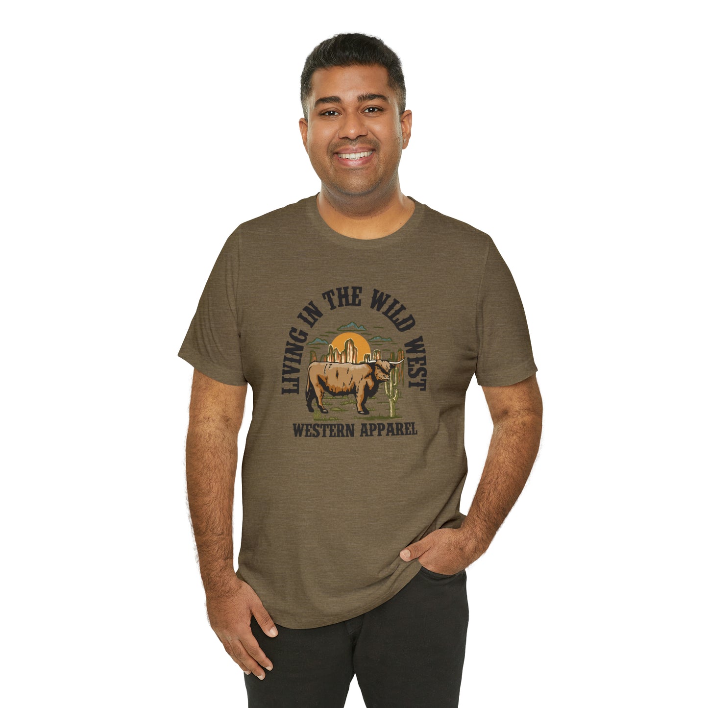 "Living in in the Wildwest" Unisex Jersey Short Sleeve Tee