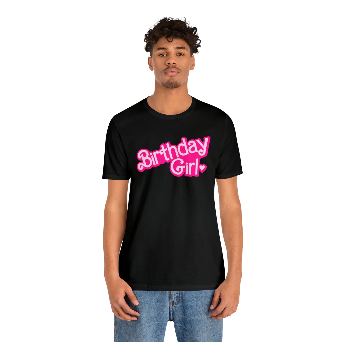 Birthday Girl Hot Pink Barbie Print T-Shirt -