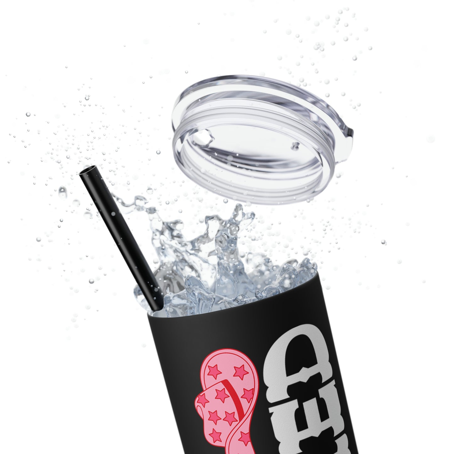 Gettin Hitched Skinny Tumbler with Straw, 20oz