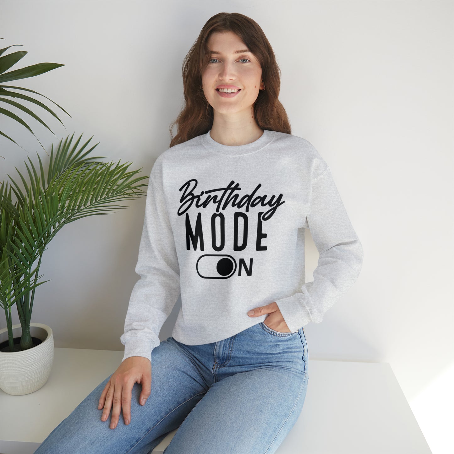 Birthday Mode On Heavy Blend™ Crewneck Sweatshirt