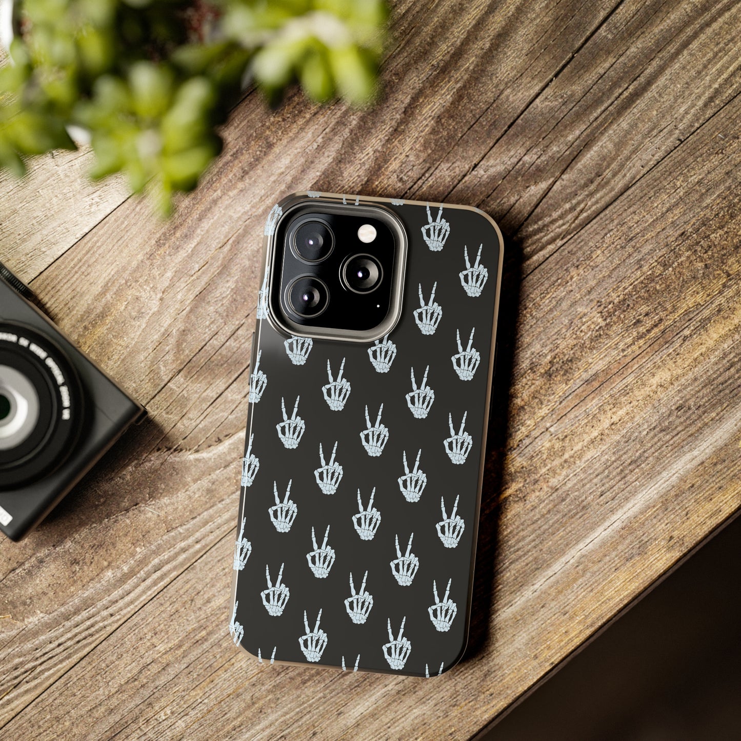 Skeleton Hand Peace Sign Tough Phone Cases