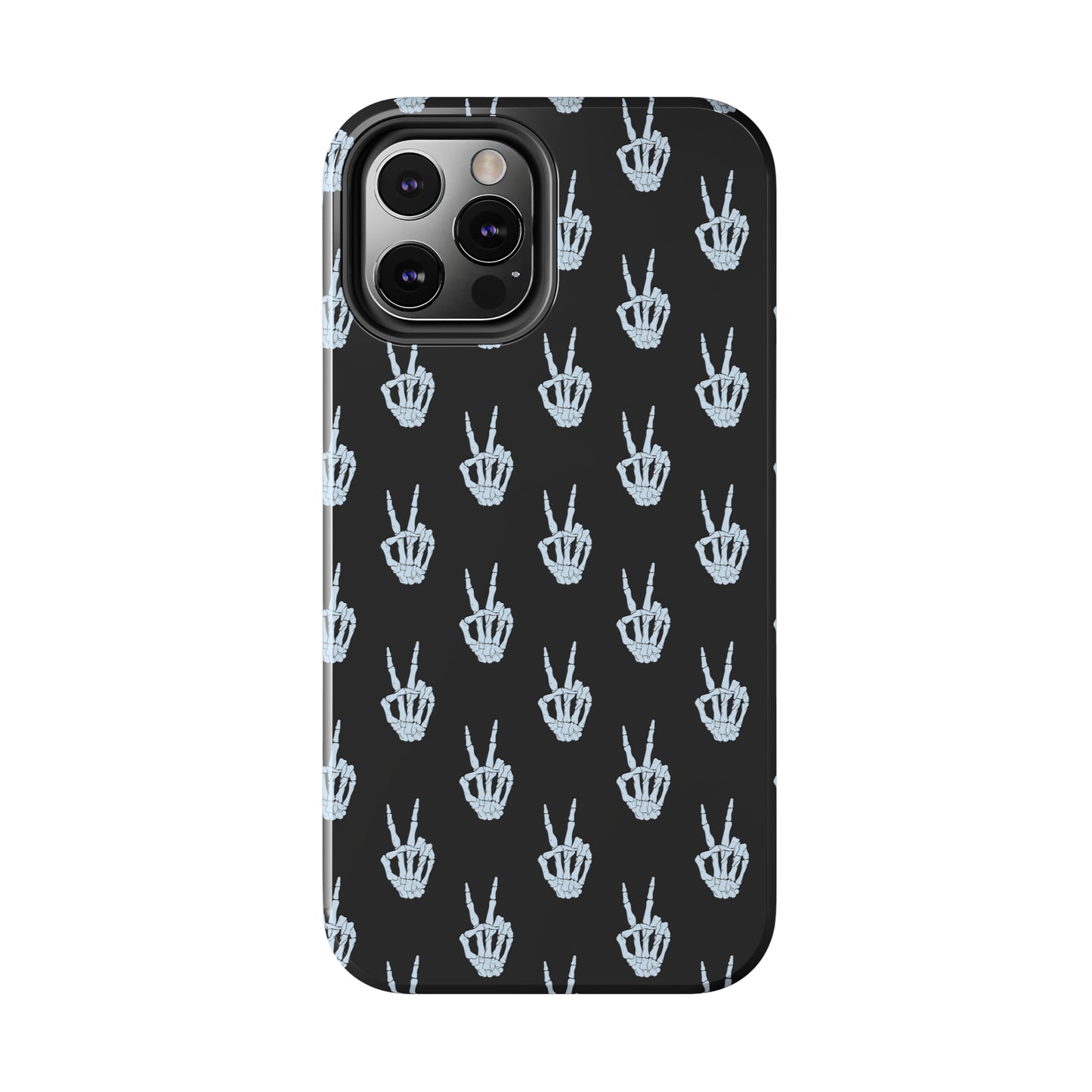 Skeleton Hand Peace Sign Tough Phone Cases