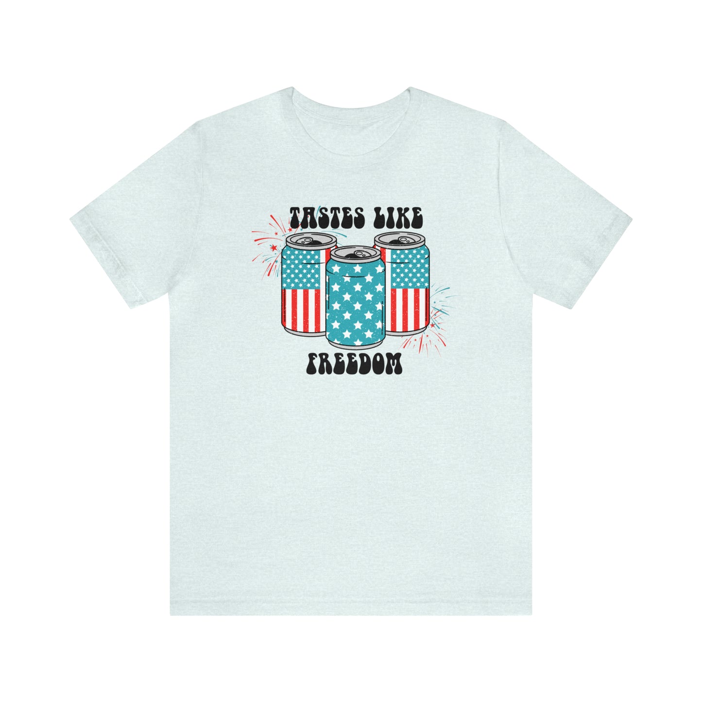 American USA Tastes Like Freedom Beverage Can Unisex Jersey Short Sleeve Tee