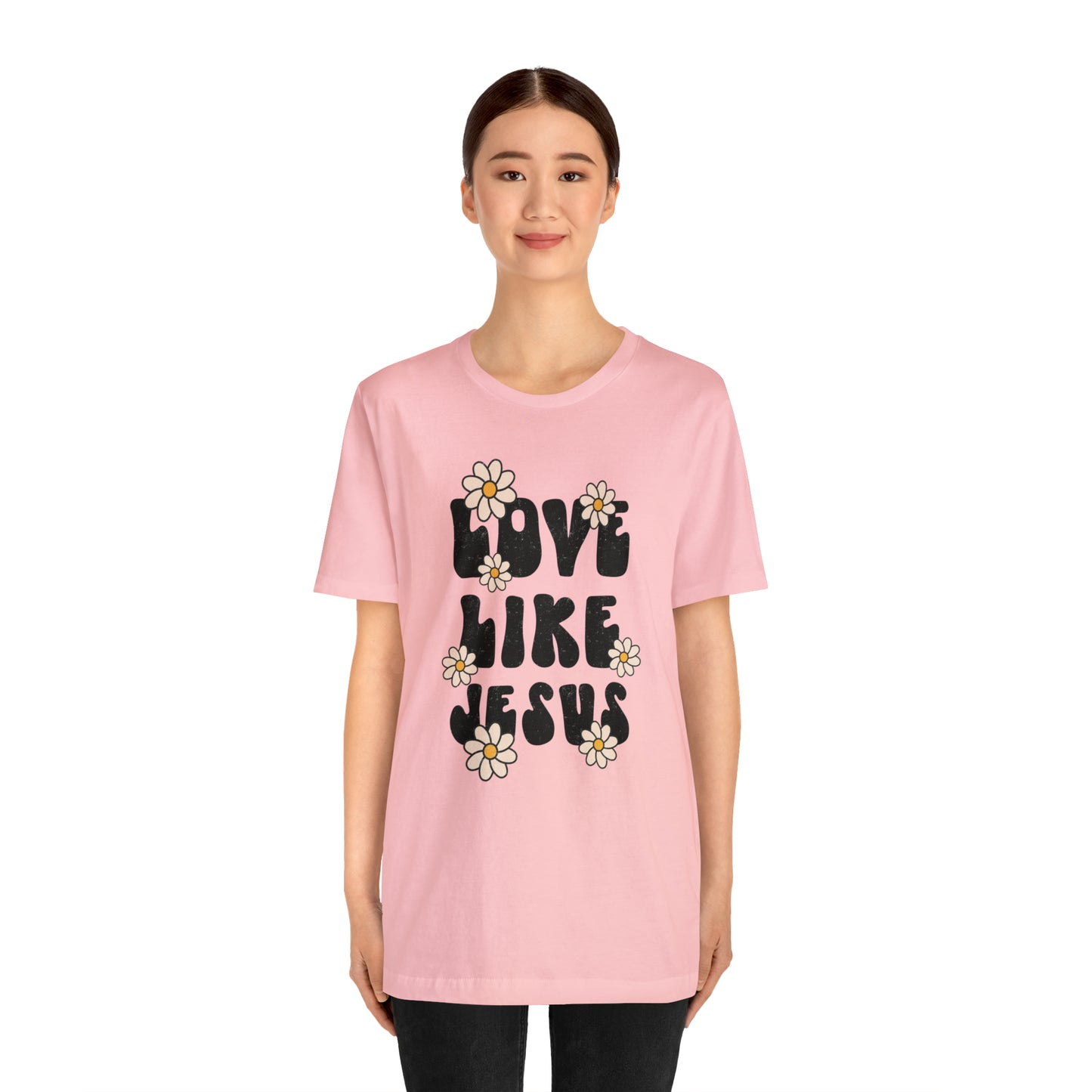 Distressed Daisy Love Like Jesus T-Shirt